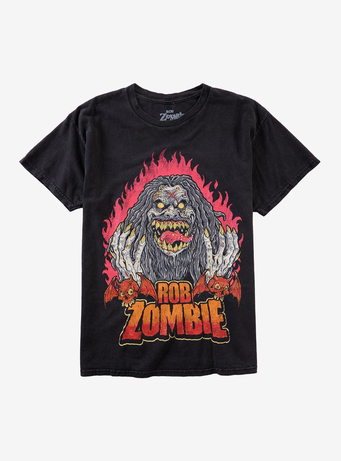 Rob Zombie Flame Zombie T-Shirt, , hi-res