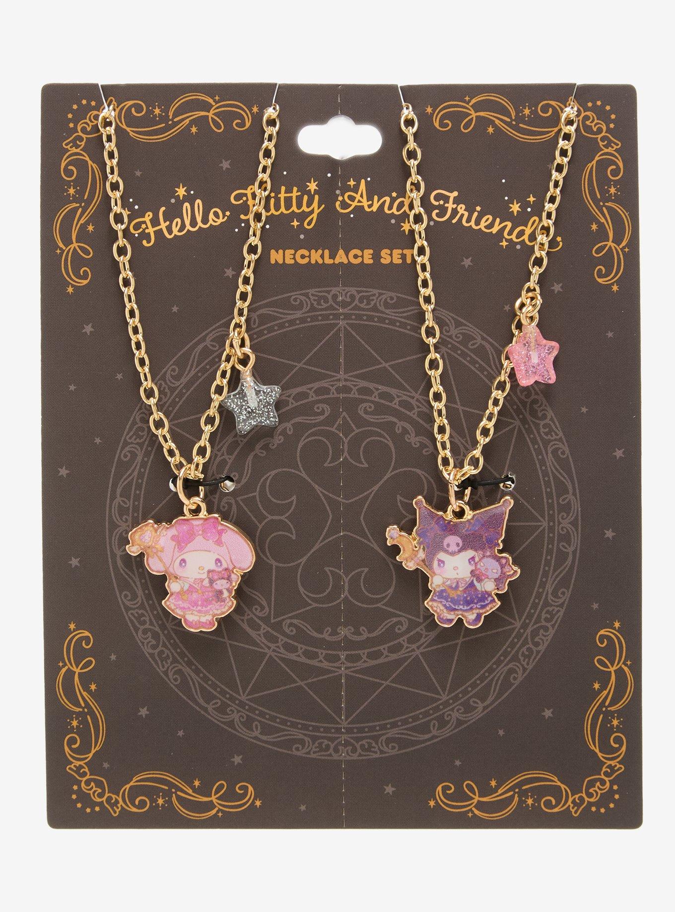 Hello Kitty And Friends Kuromi & My Melody Wand Best Friend Necklace Set