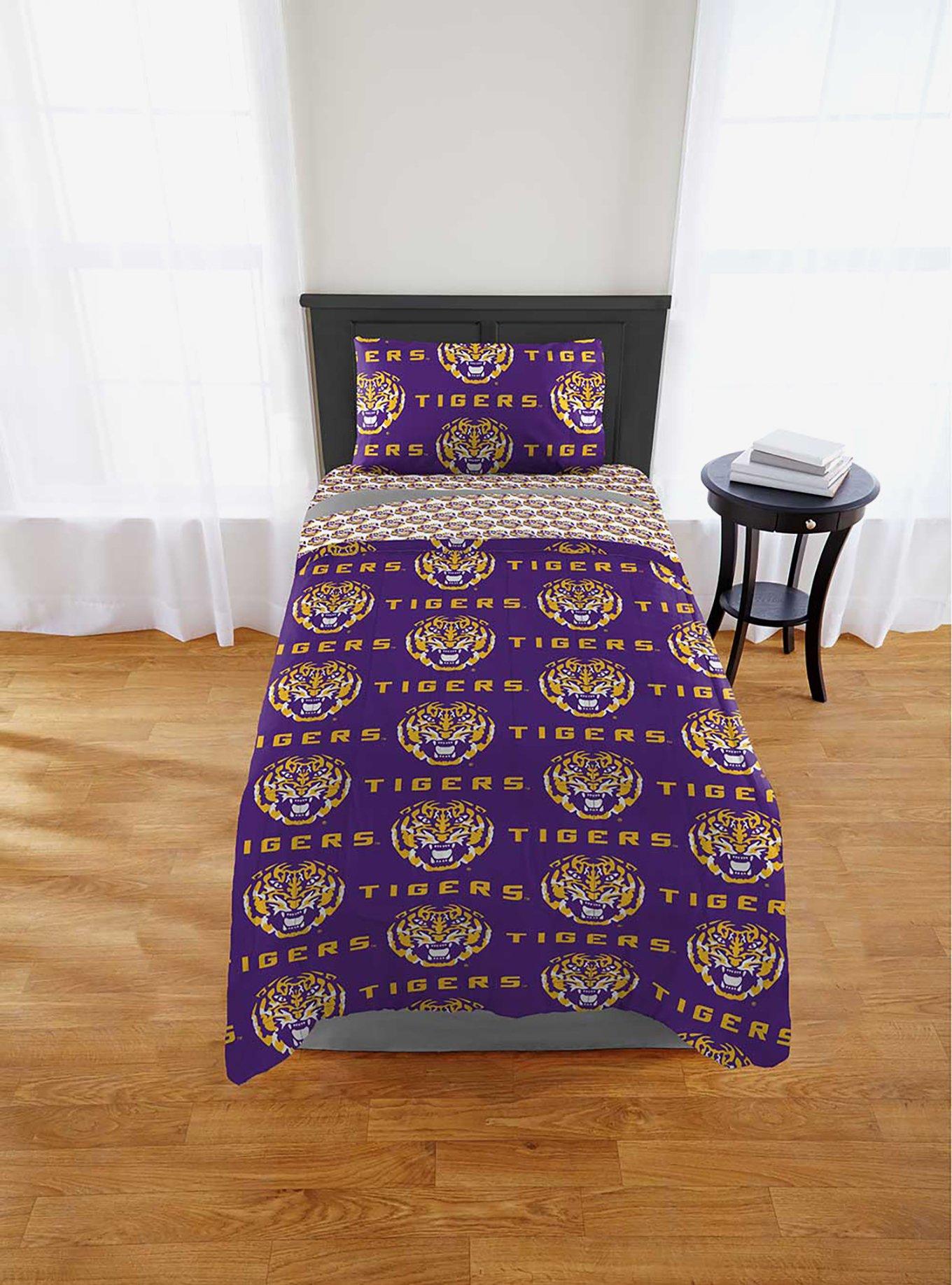 NCAA LSU Tigers Twin Rotary Bed In A Bag Set, , hi-res
