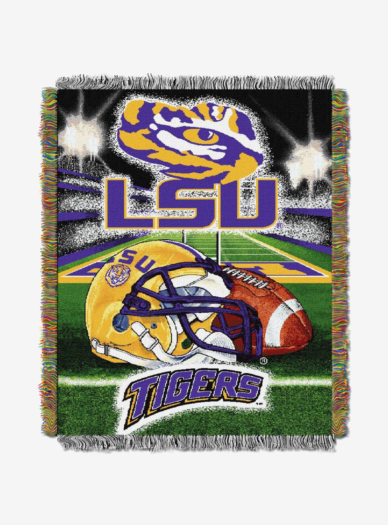 NCAA LSU Homefield Advantage Woven Tapestry Throw Blanket, , hi-res