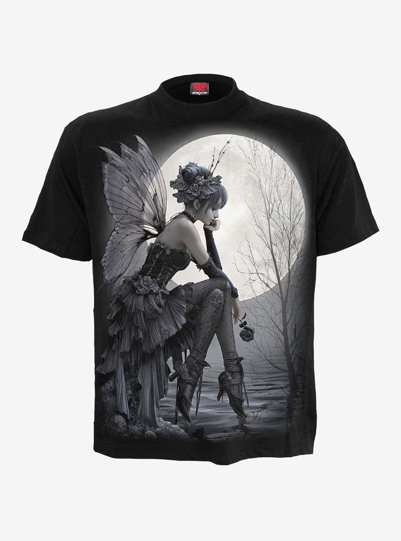 Reflections Front Print T-Shirt, BLACK, hi-res view 1