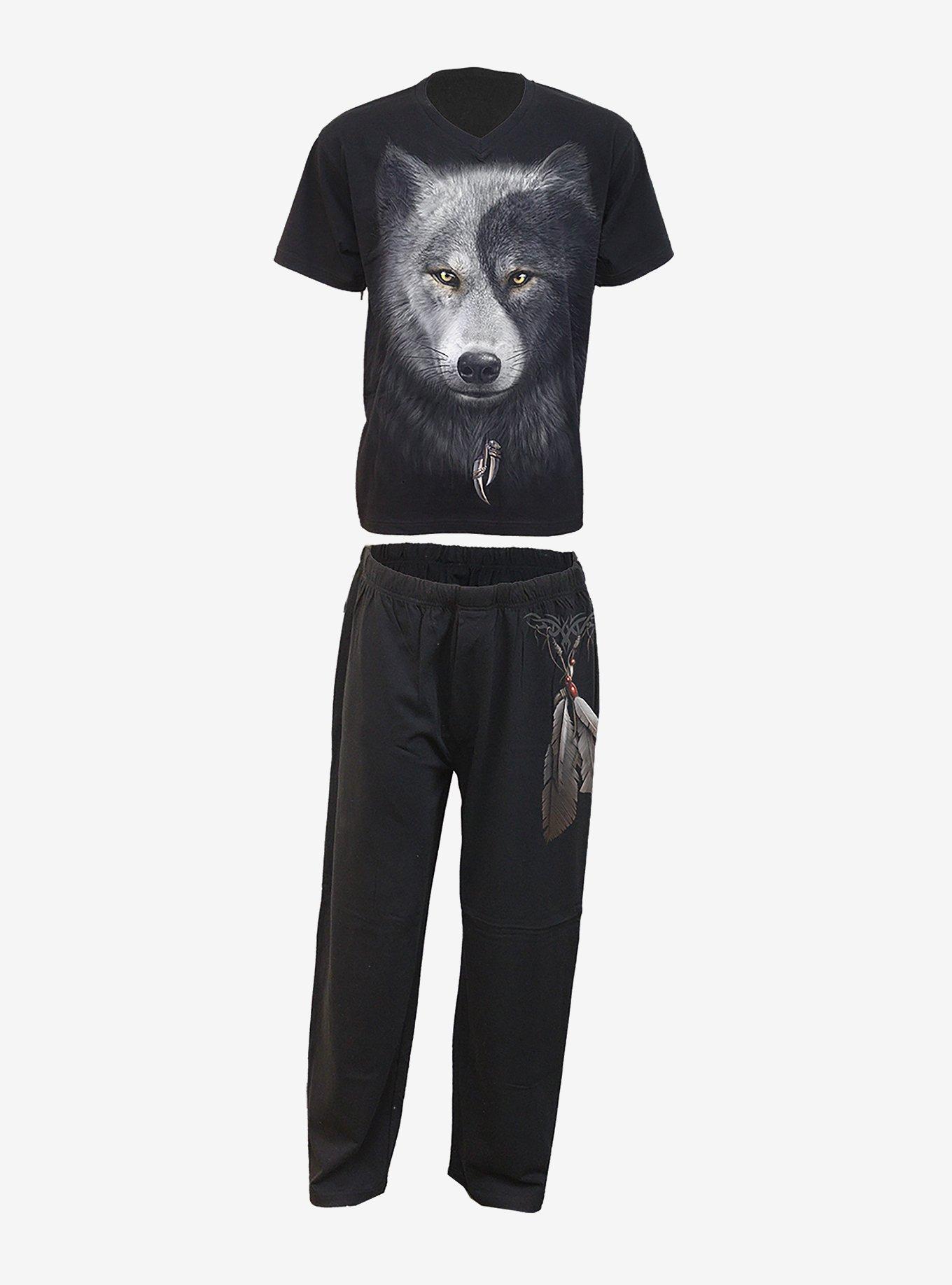 Wolf Chi 4pc Gothic Pajama Set, , hi-res
