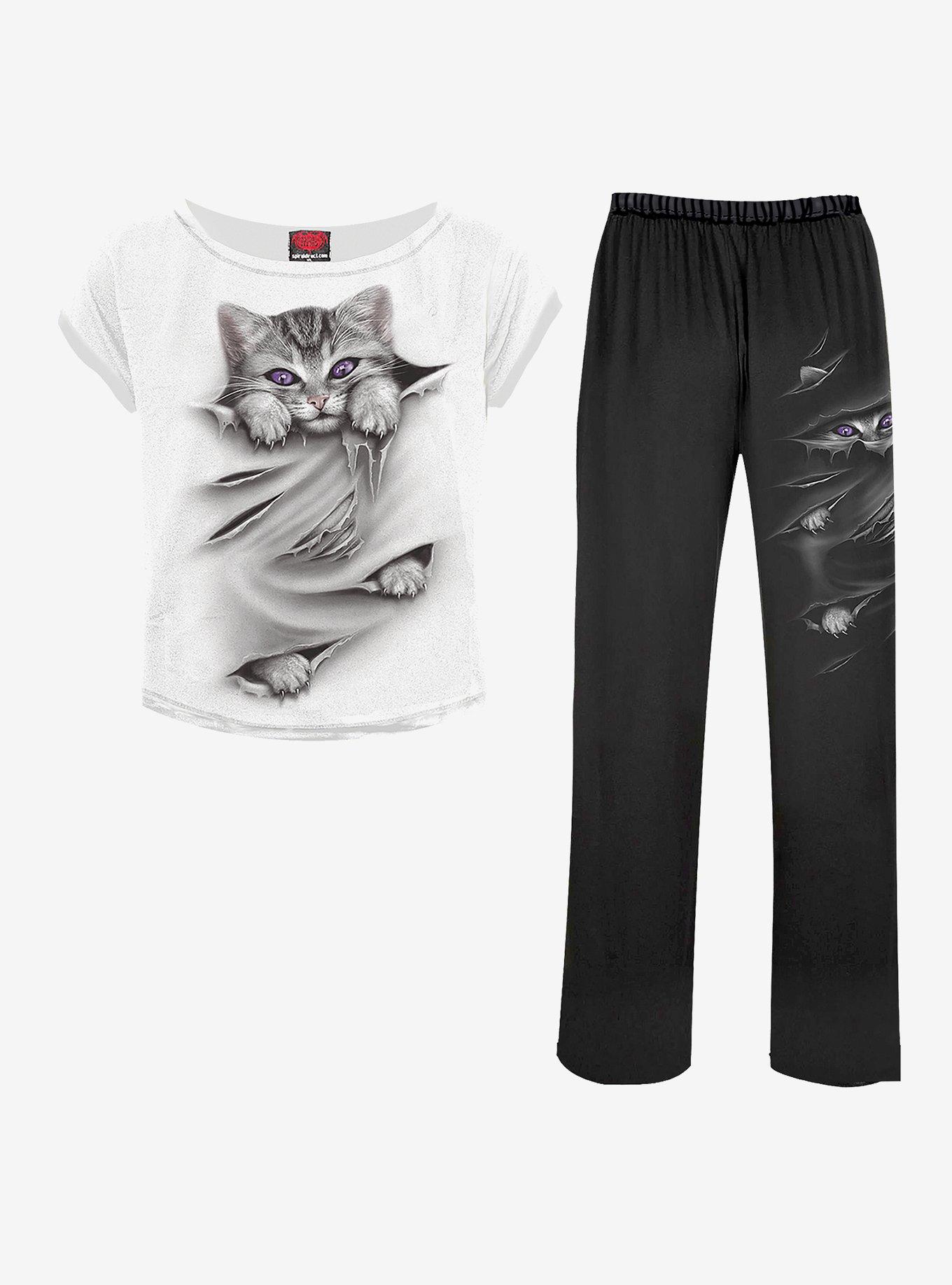 Bright Eyes 4pc Gothic Pajama Set, , hi-res