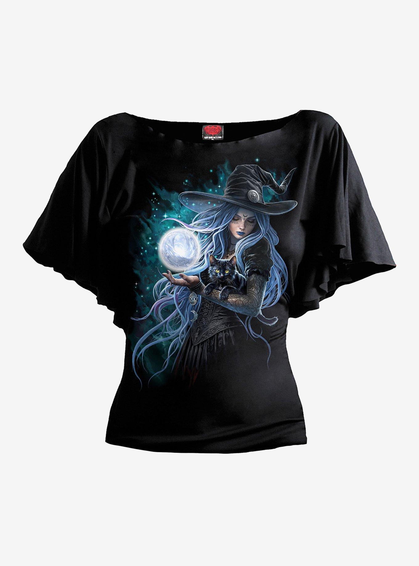 Mystic Moon Boat Neck Bat Sleeve Top, , hi-res