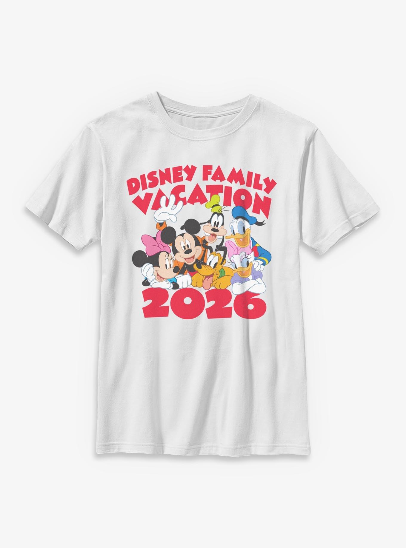 Disney Mickey Mouse & Friends Family Vacation 2026 Together Youth T-Shirt, , hi-res