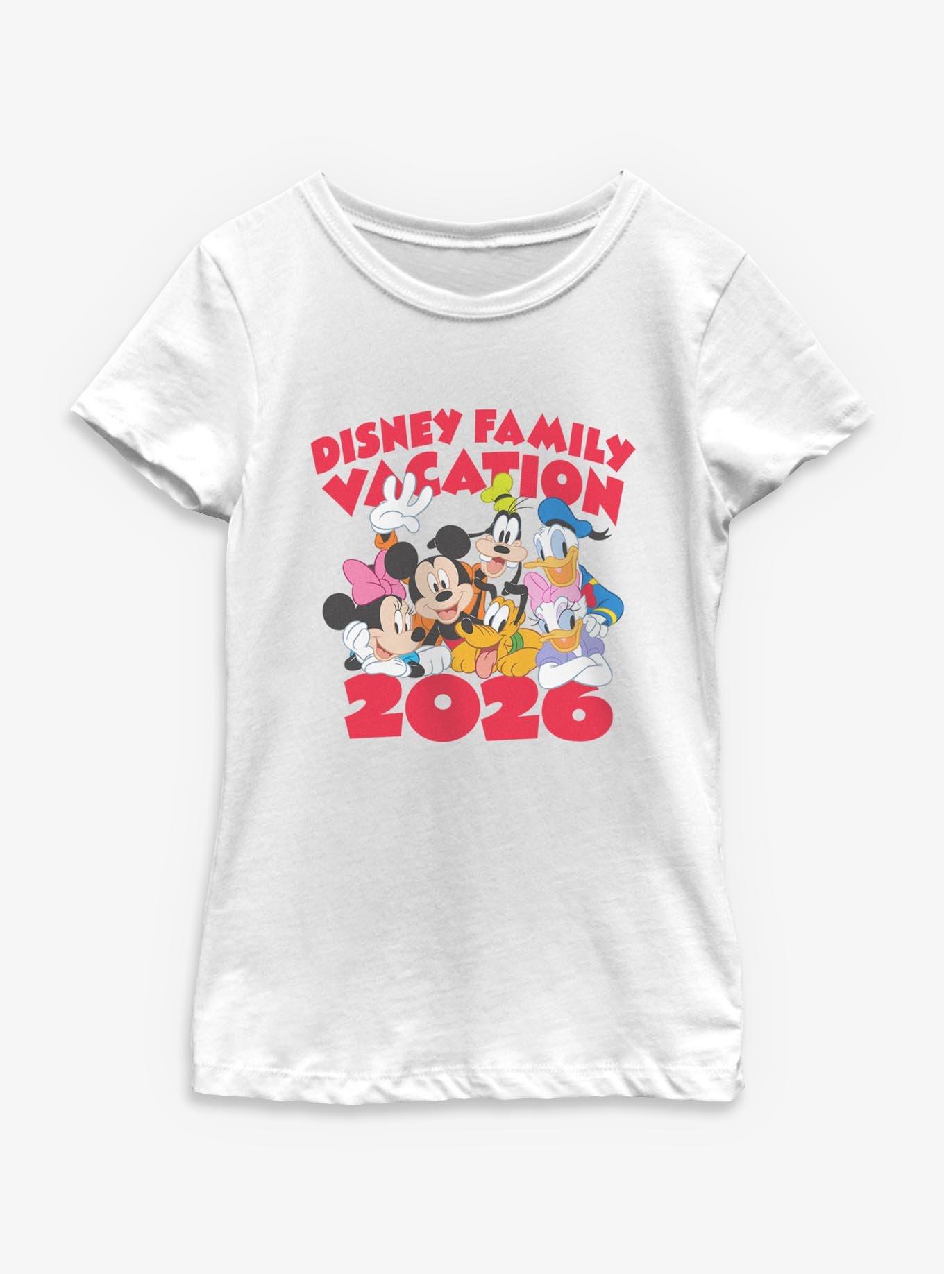 Disney Mickey Mouse & Friends Family Vacation 2026 Together Youth Girls T-Shirt, , hi-res