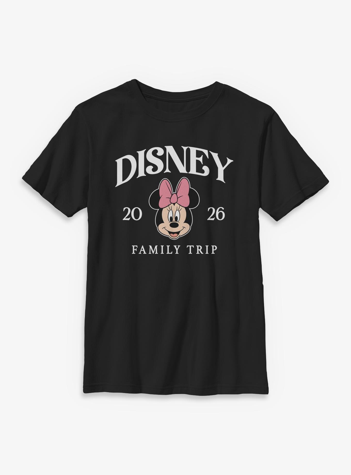 Disney Minnie Mouse Face Disney Family Trip 2026 Youth T-Shirt