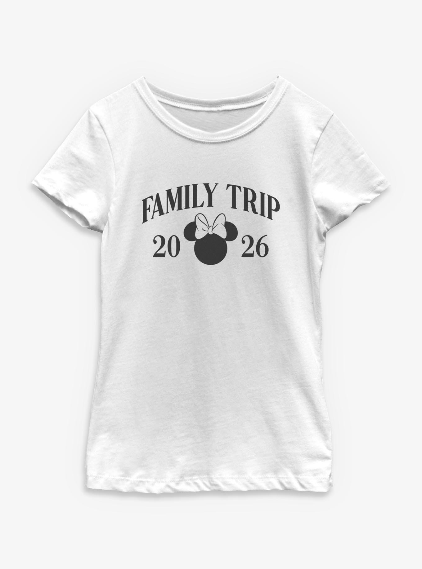 Disney Minnie Mouse Head Family Trip 2026 Youth Girls T-Shirt, , hi-res