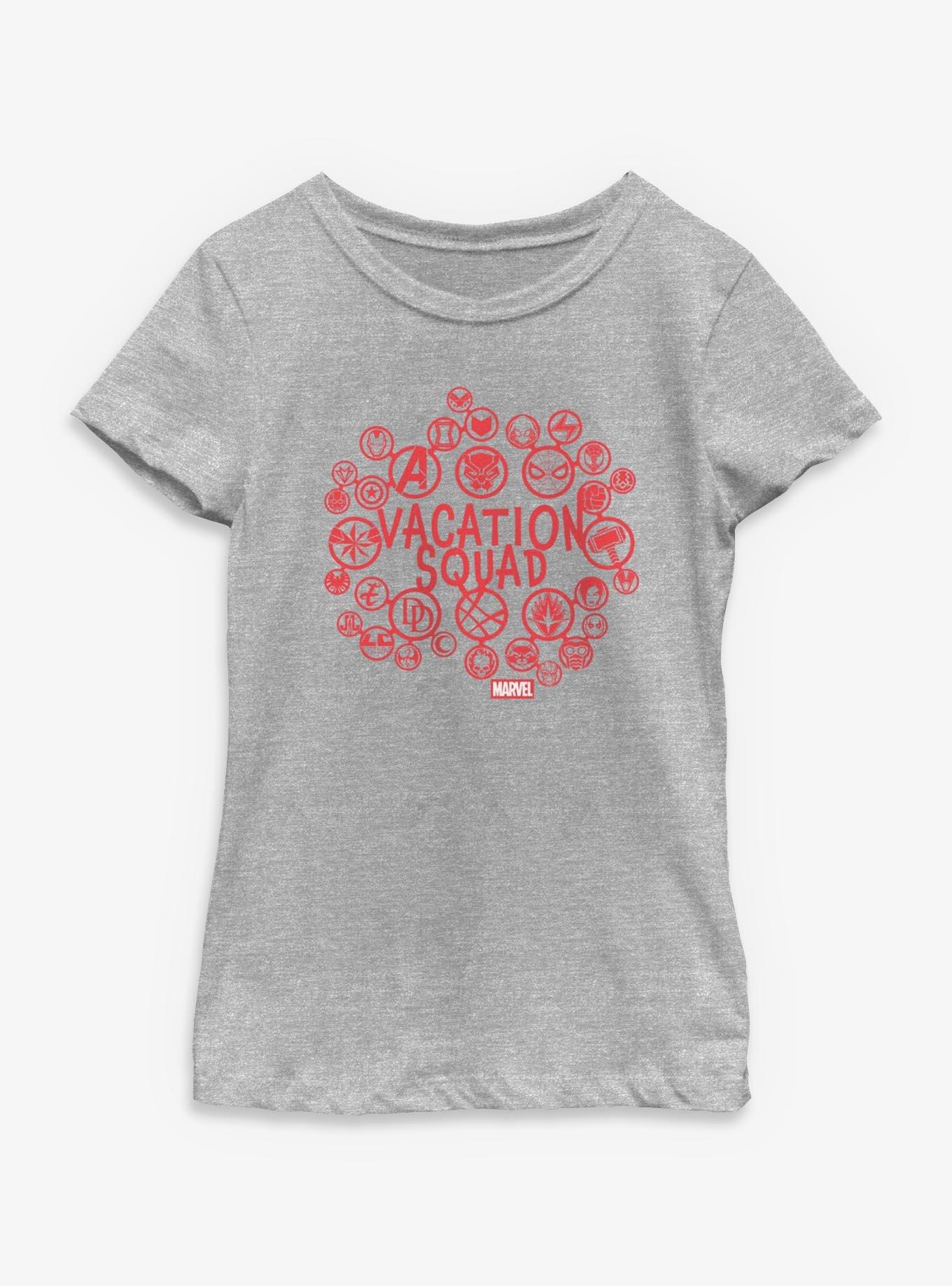 Marvel Avengers Vacation Squad Logo Icons Youth Girls T-Shirt, , hi-res