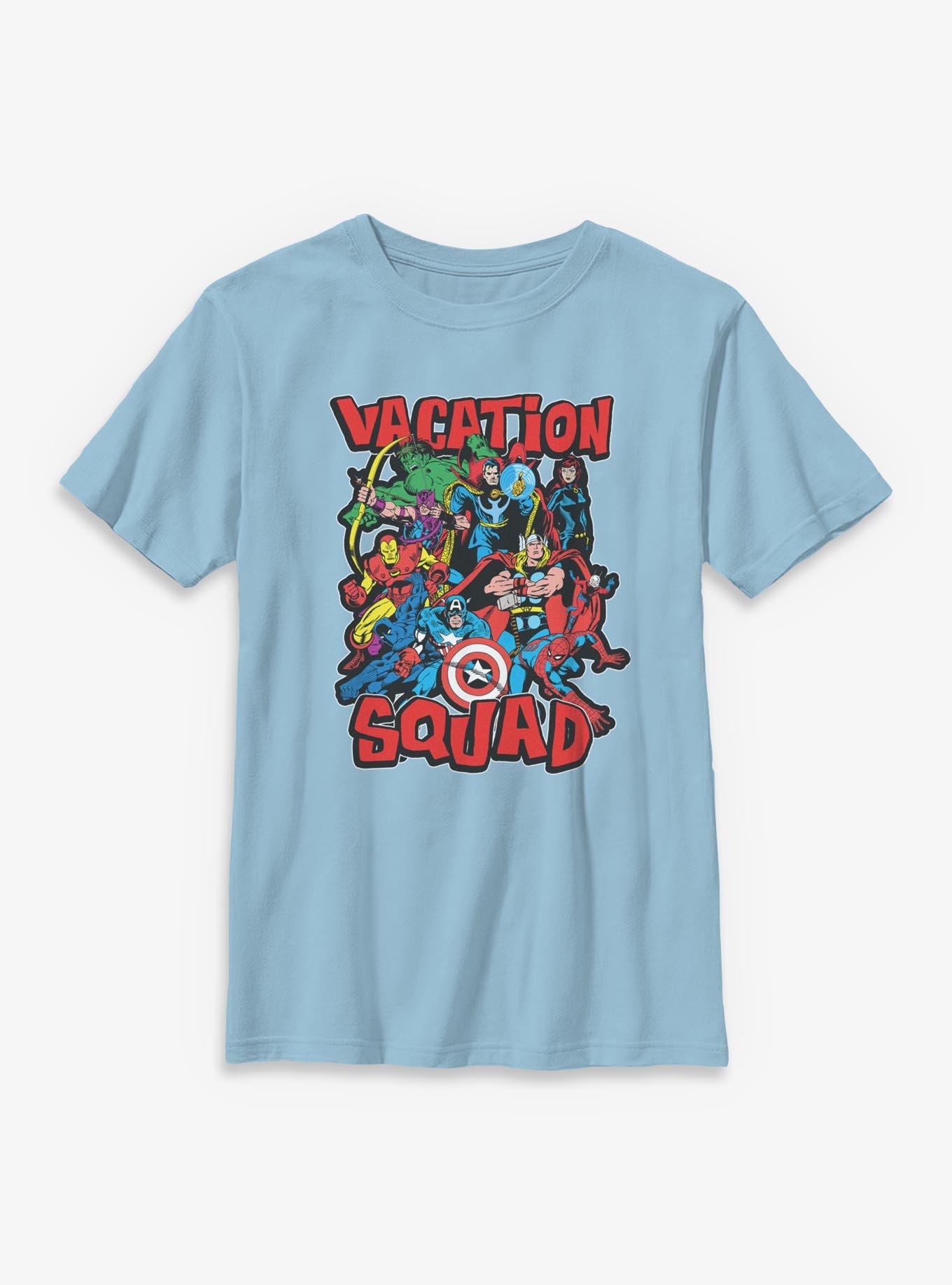 Marvel Avengers Vacation Squad Fighting Stance Youth T-Shirt, , hi-res