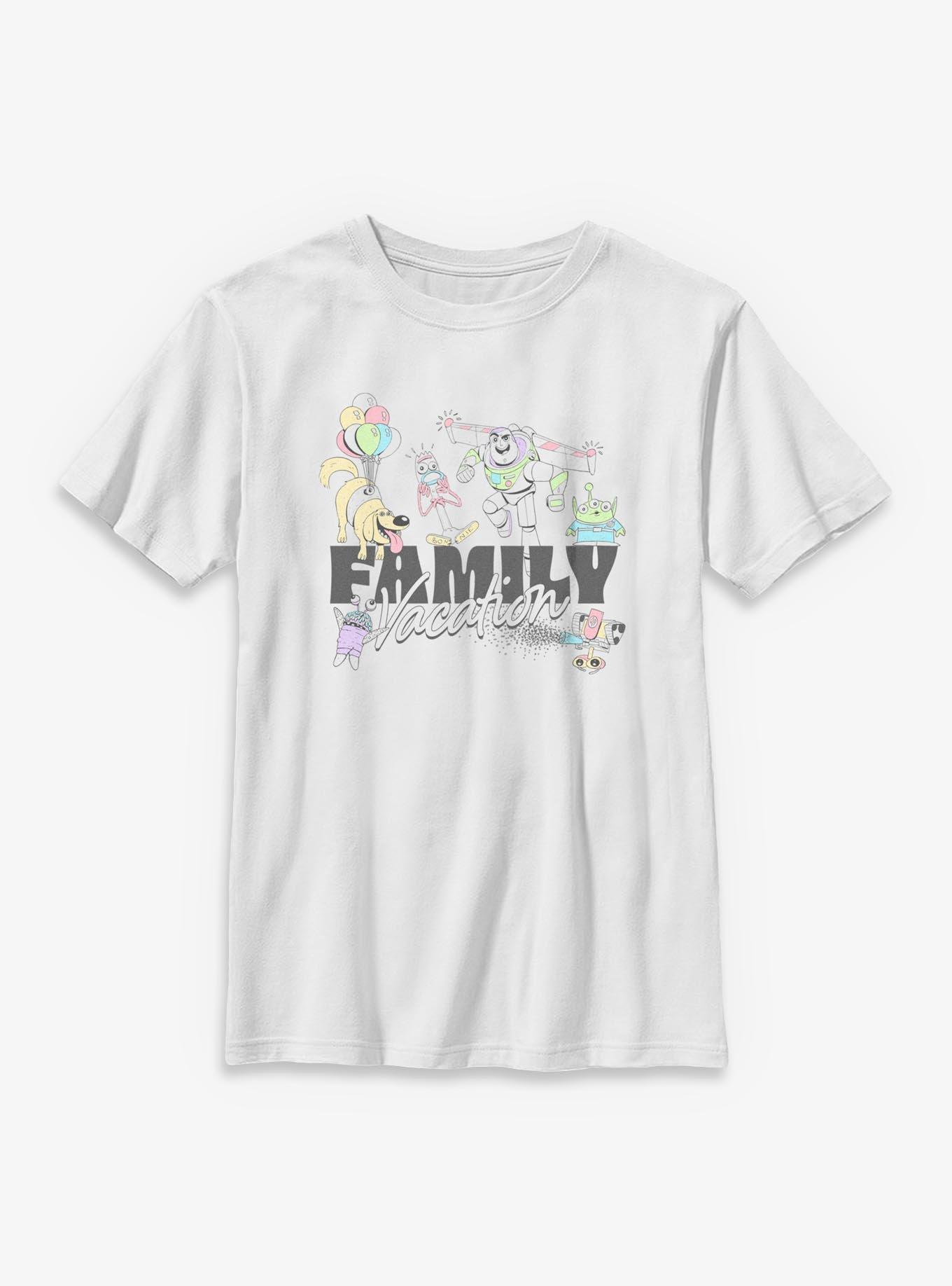 Disney Pixar Family Vacation Characters Youth T-Shirt