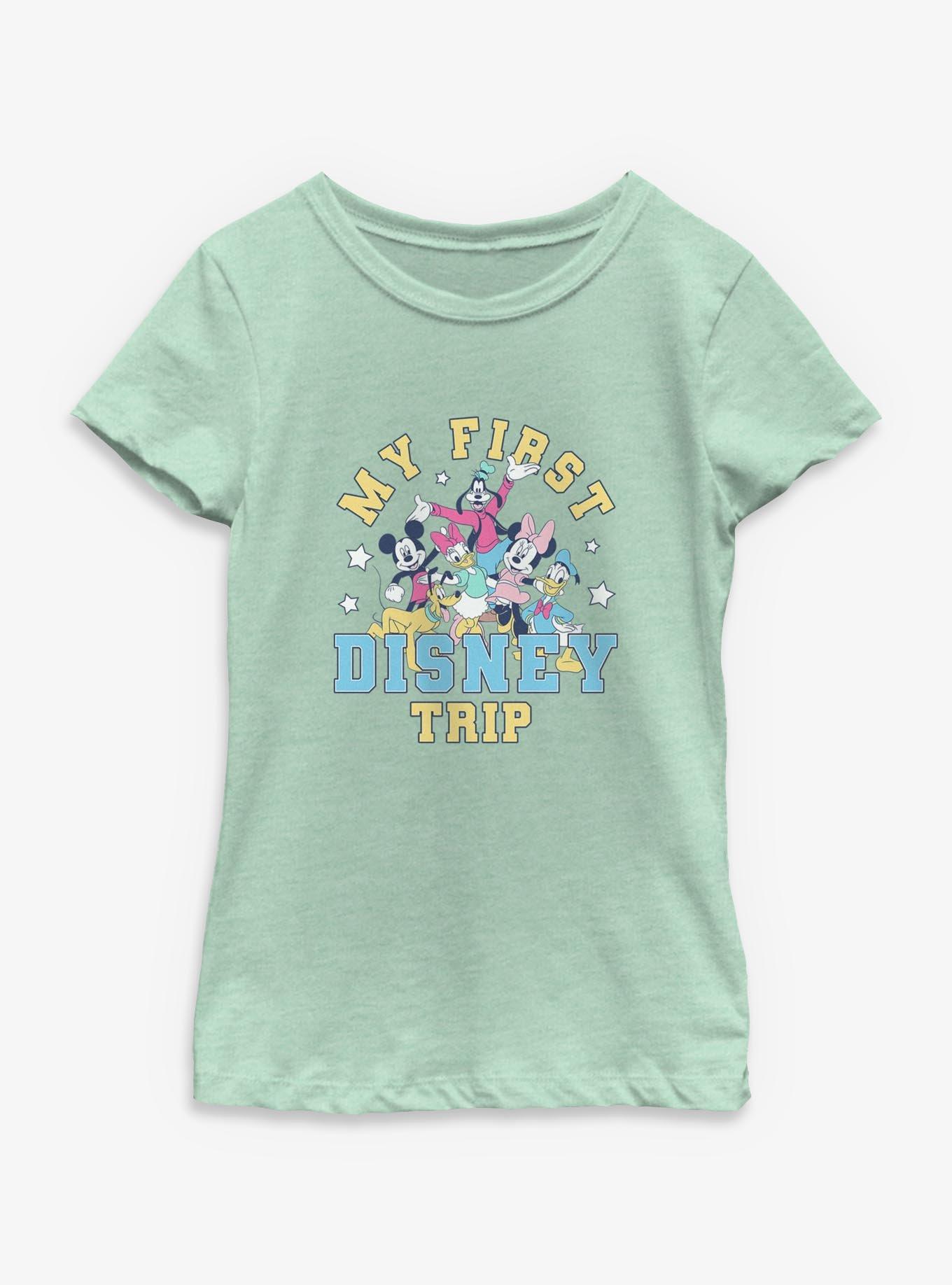 Disney Mickey Mouse My First Trip Together Youth Girls T-Shirt