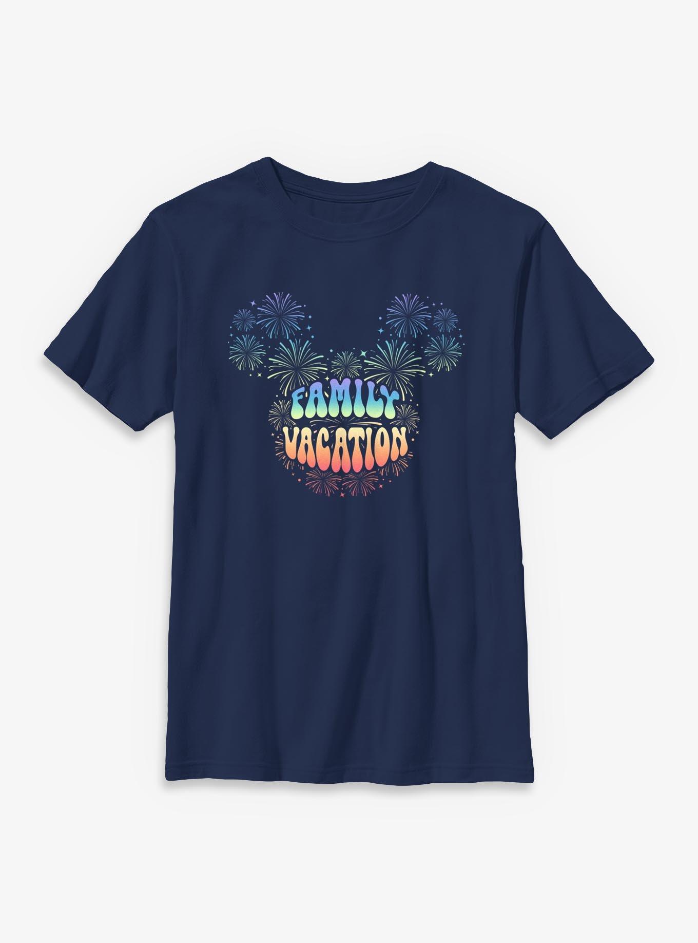 Disney Mickey Mouse Head Family Vaction Fireworks Youth T-Shirt, , hi-res