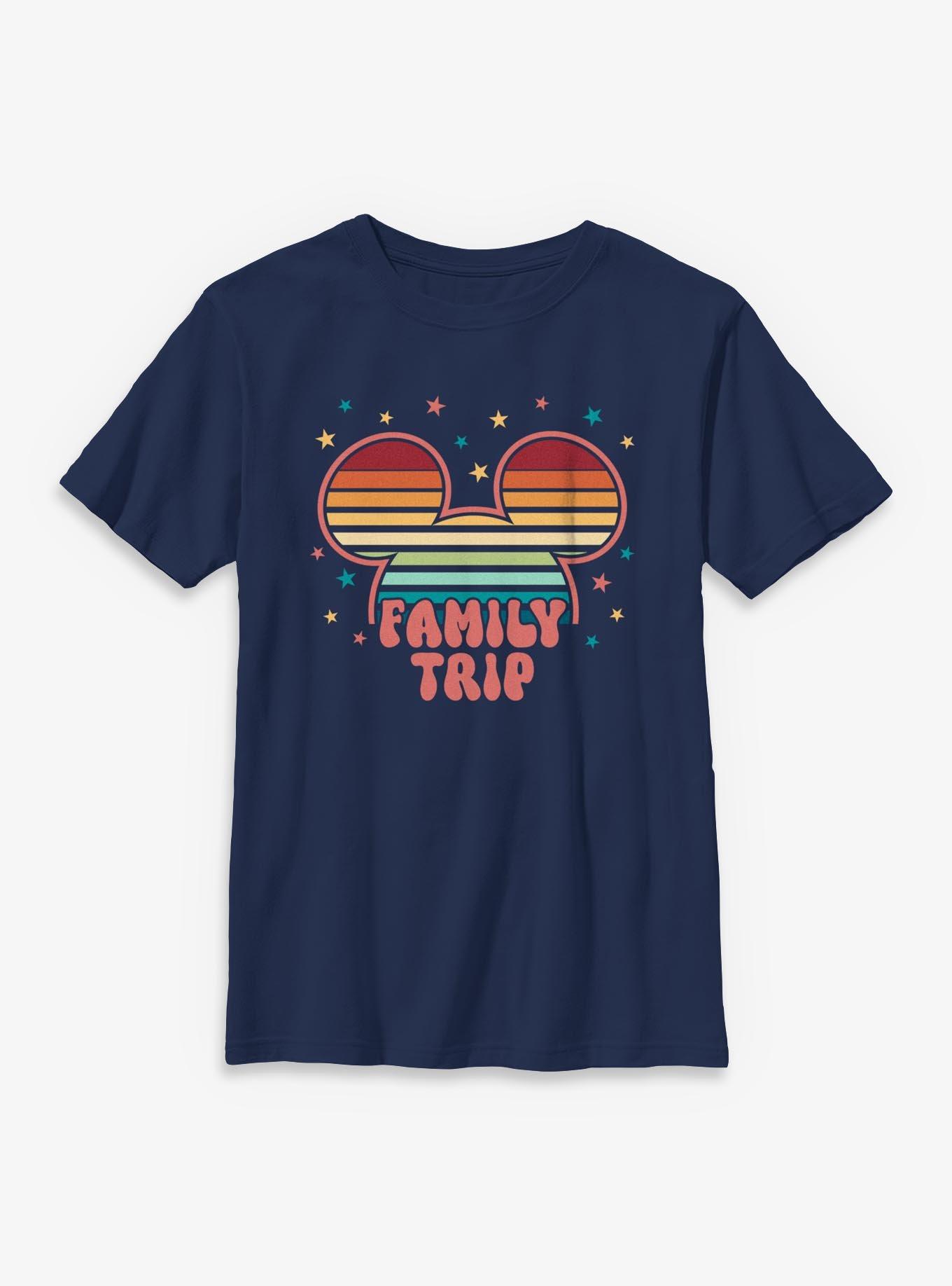 Disney Mickey Mouse Head Colorful Stars Family Trip Youth T-Shirt, , hi-res