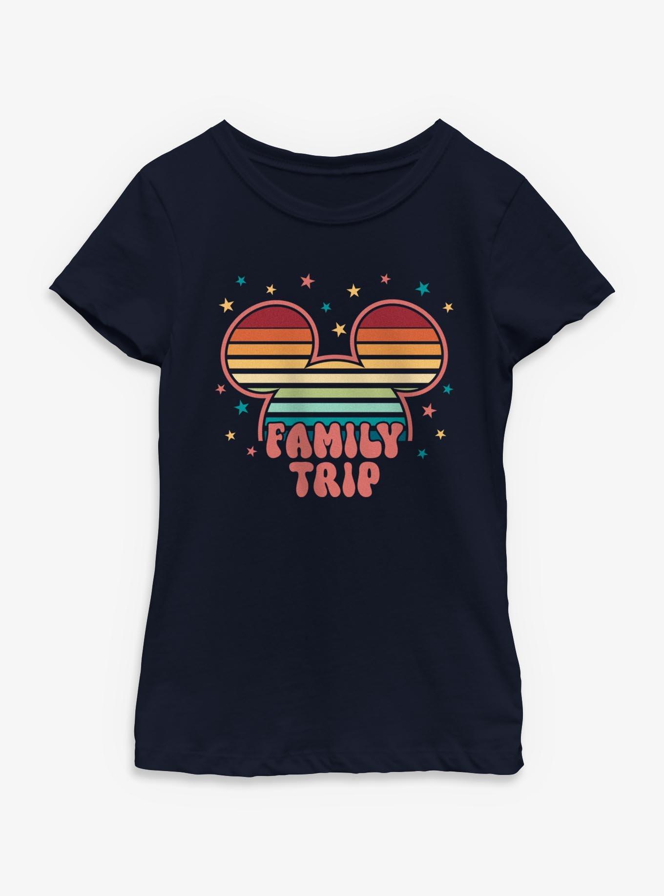 Disney Mickey Mouse Head Colorful Stars Family Trip Youth Girls T-Shirt, , hi-res