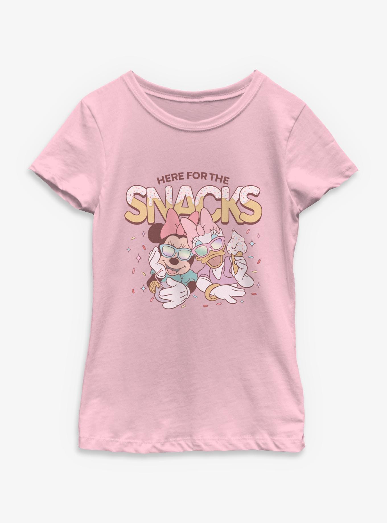 Disney Minnie Mouse & Daisy Duck Here For The Snacks Youth Girls T-Shirt, , hi-res