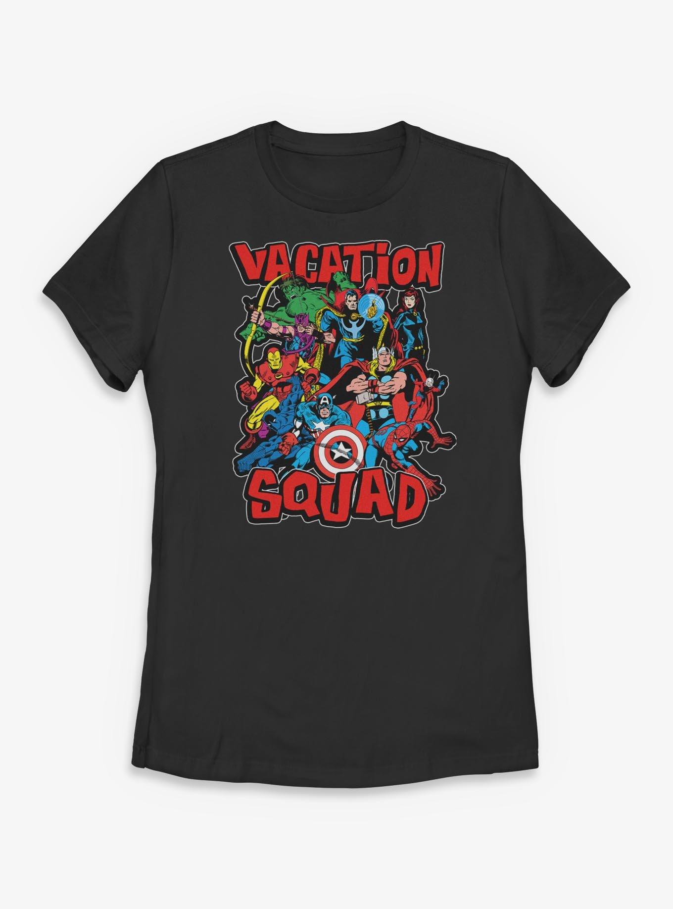 Marvel Avengers Vacation Squad Fighting Stance Womens T-Shirt, , hi-res