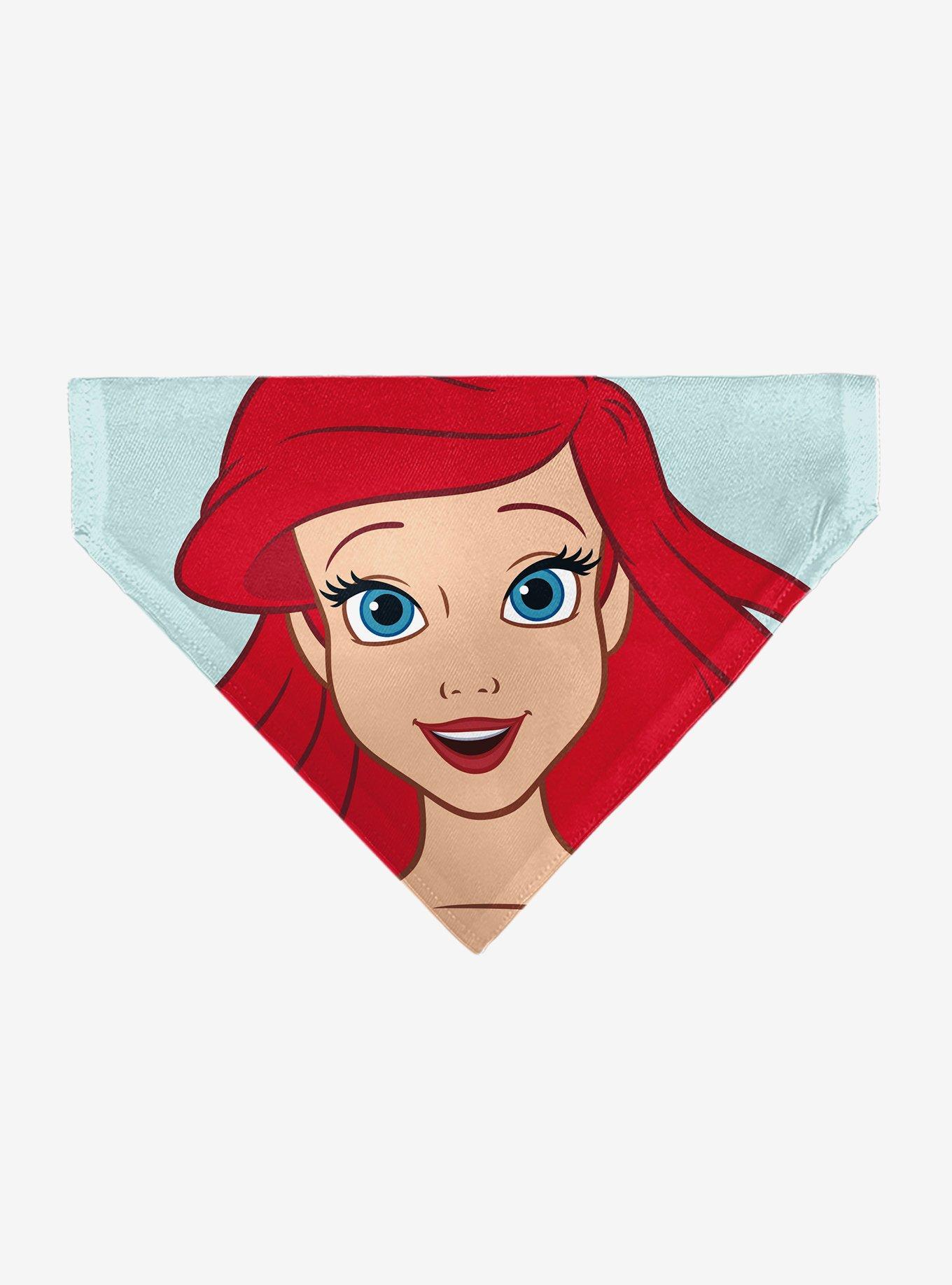 Disney The Little Mermaid Ariel Face Close Up Light Slip On Collar Pet Bandana - Bandana Only, , hi-res