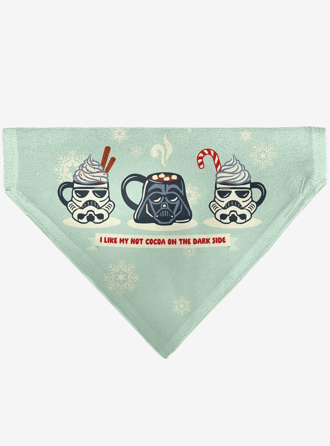 Star Wars Holiday Hot Cocoa Dark Side Quote and Icons Slip On Collar Pet Bandana - Bandana Only, , hi-res