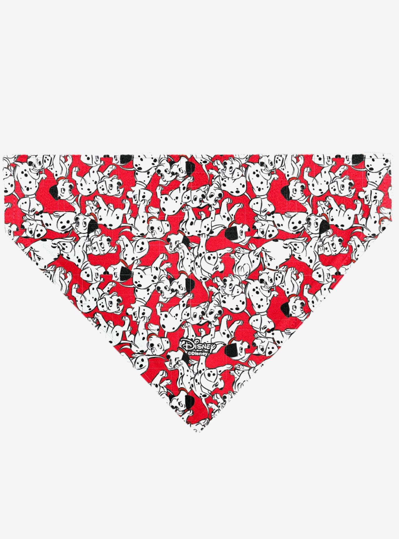 Disney 101 Dalmatians Puppies Scattered Red Slip On Collar Pet Bandana - Bandana Only, , hi-res