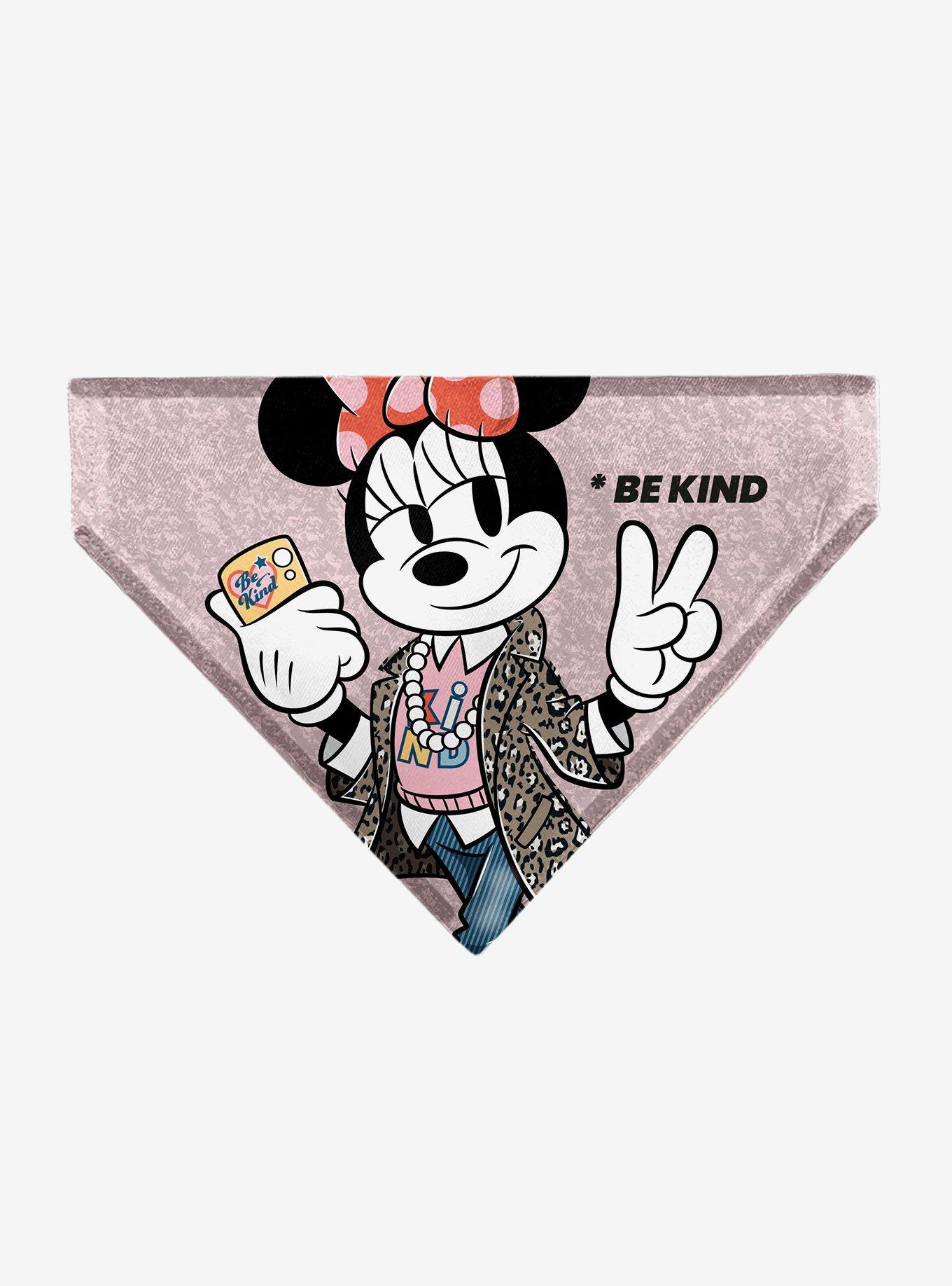 Disney Minnie Mouse Be Kind Peace Pose Slip On Collar Pet Bandana - Bandana Only, , hi-res