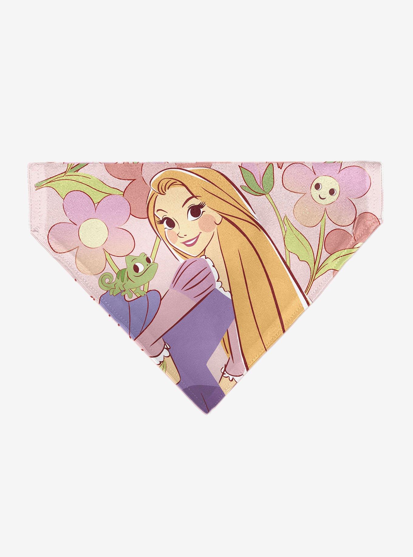 Disney Tangled Rapunzel and Pascal Flowers Pose Slip On Collar Pet Bandana - Bandana Only