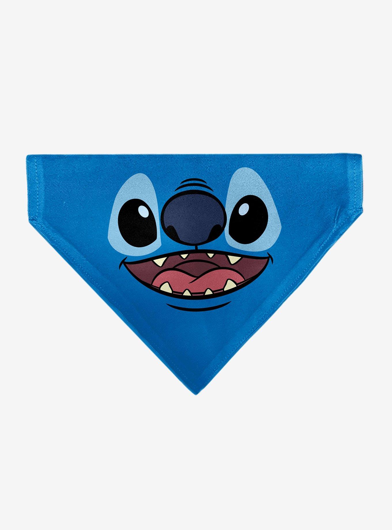 Disney Stitch Smiling Face Character Close Up Slip On Collar Pet Bandana - Bandana Only