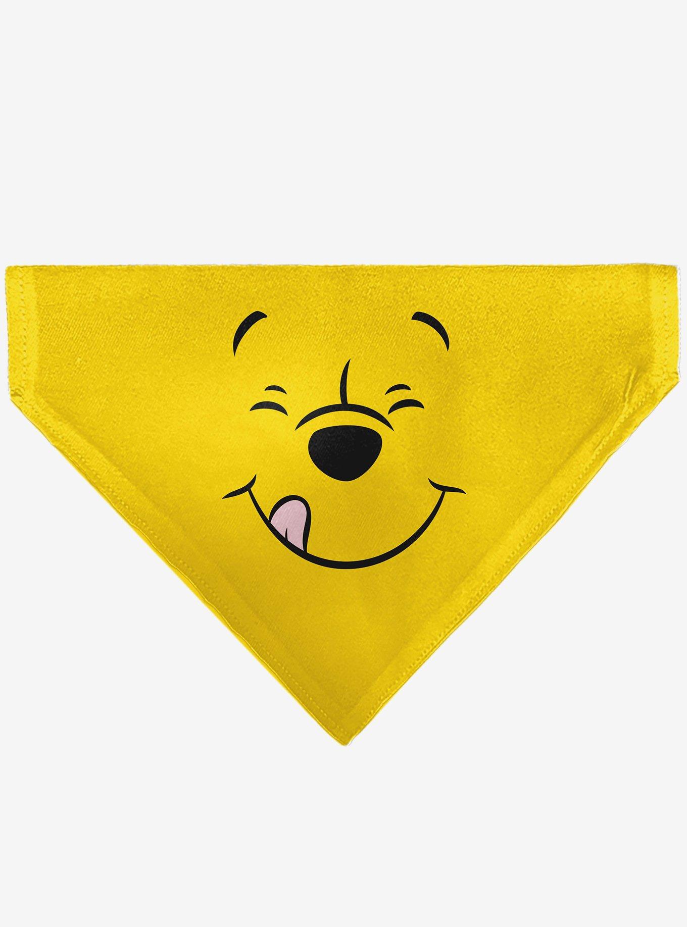 Disney Winnie the Pooh Winking Smiling Face Golden Slip On Collar Pet Bandana - Bandana Only, , hi-res