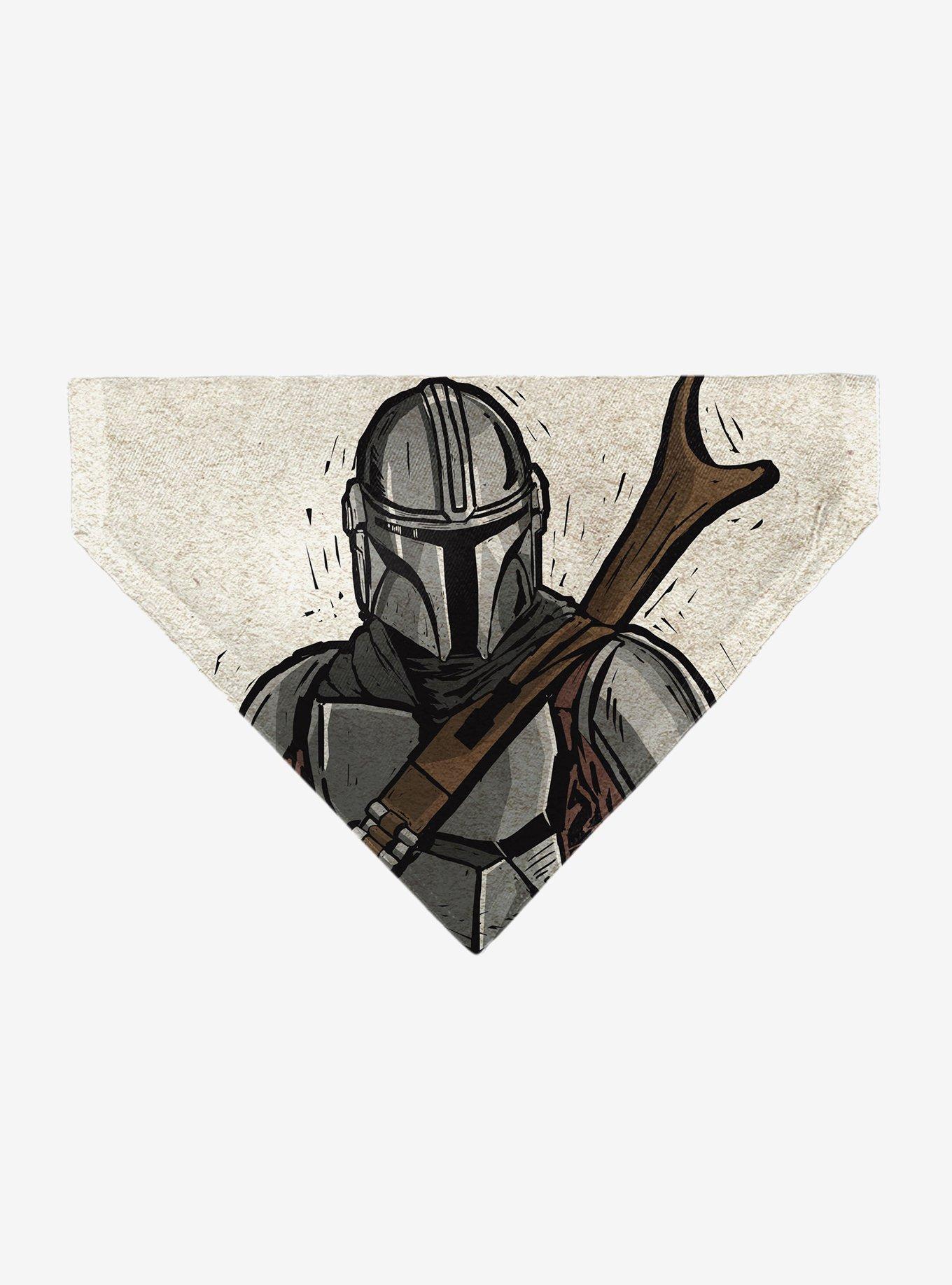 Star Wars the Mandalorian Impression Painting Slip On Collar Pet Bandana - Bandana Only