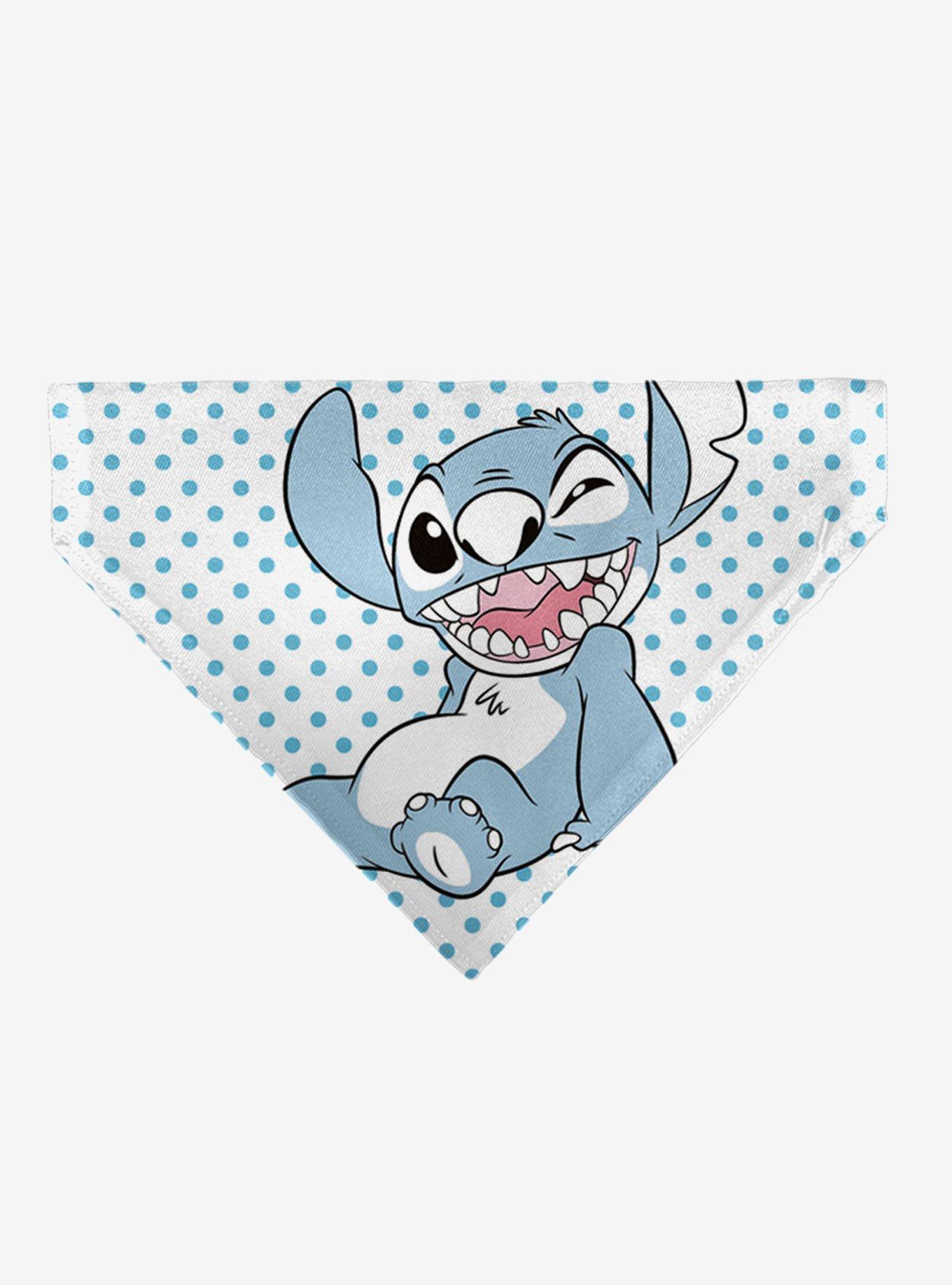 Disney Lilo and Stitch Stitch Winking Pose and Polka Dots Slip On Collar Pet Bandana - Bandana Only, , hi-res