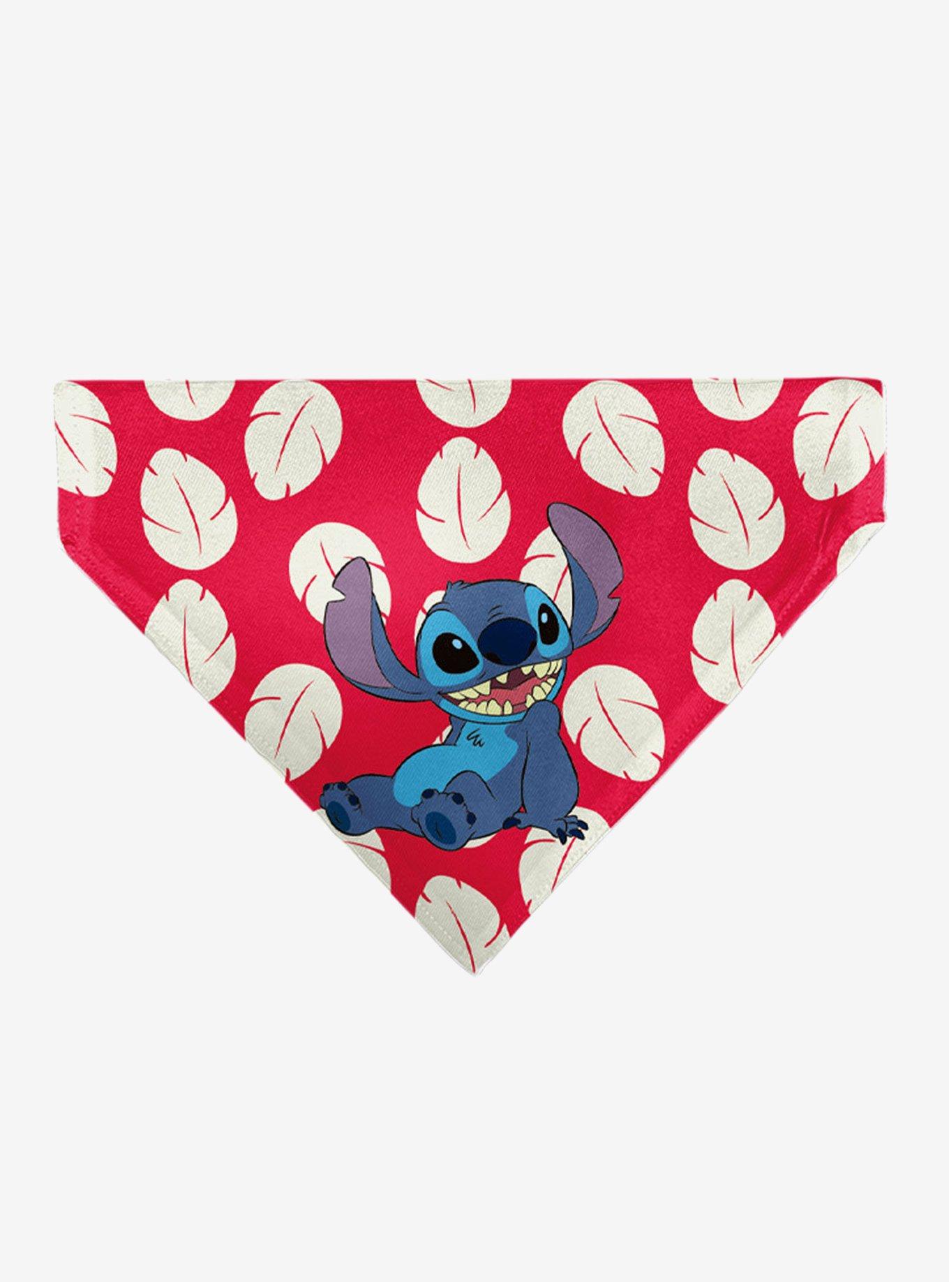 Disney Lilo and Stitch Dress Leaves with Stitch Sitting Pose Slip On Collar Pet Bandana - Bandana Only, , hi-res