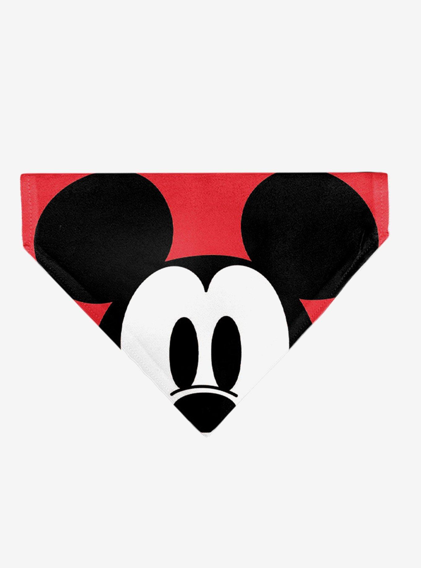 Disney Mickey Mouse Face Character Close Up Slip On Collar Pet Bandana - Bandana Only, , hi-res