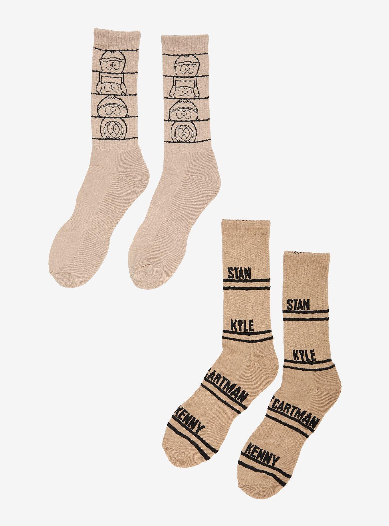 South Park Stacked Character Name Crew Socks 2 Pair | Hot Topic