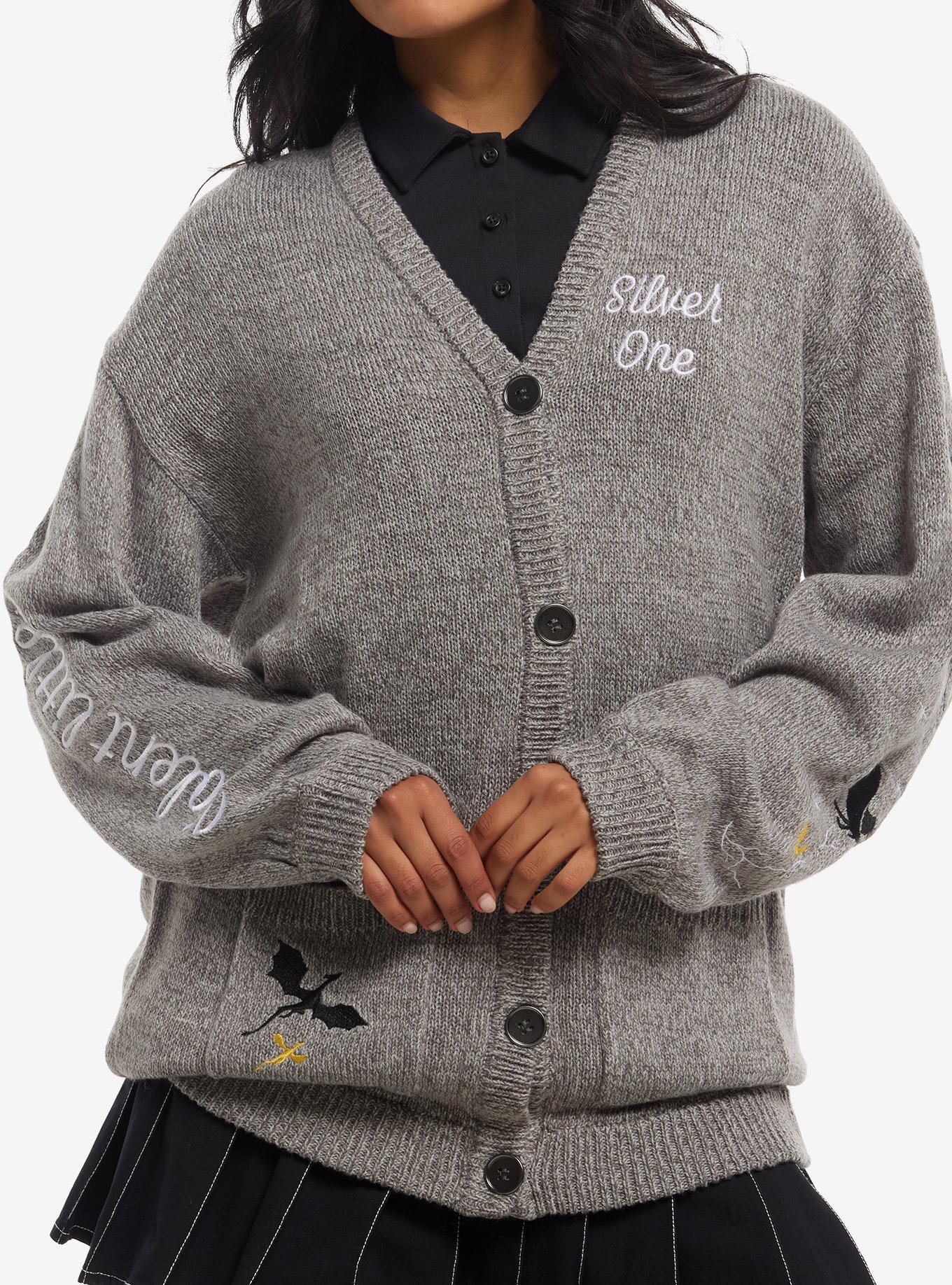 Fourth Wing Violet Dragons Girls Cardigan | Hot Topic