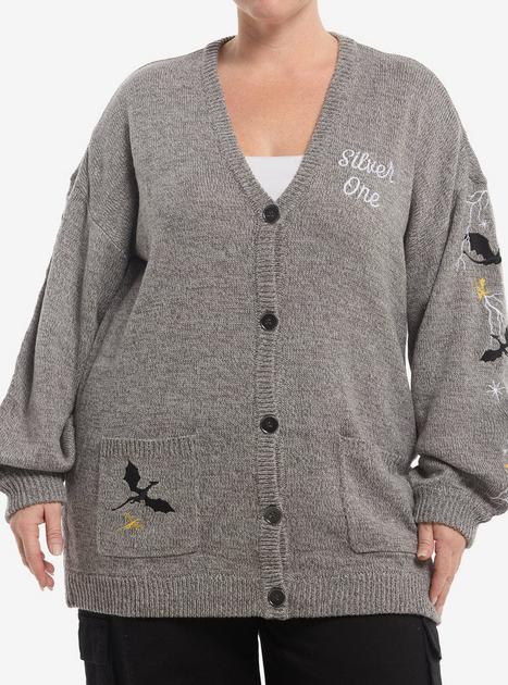 Fourth Wing Violet Dragons Girls Cardigan Plus Size | Hot Topic