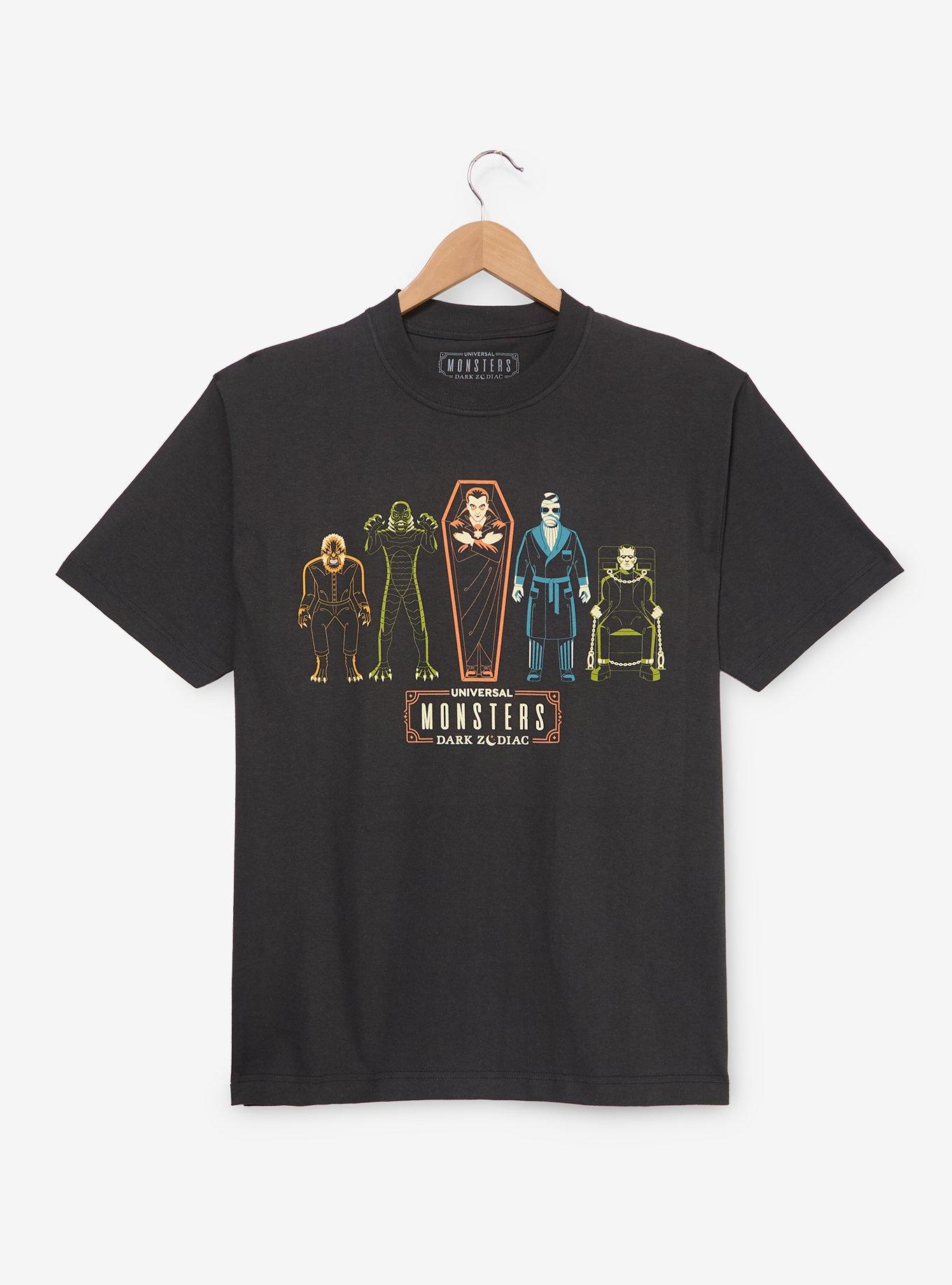 Universal Monsters Dark Zodiac Group Portrait T-Shirt - BoxLunch Exclusive, , hi-res