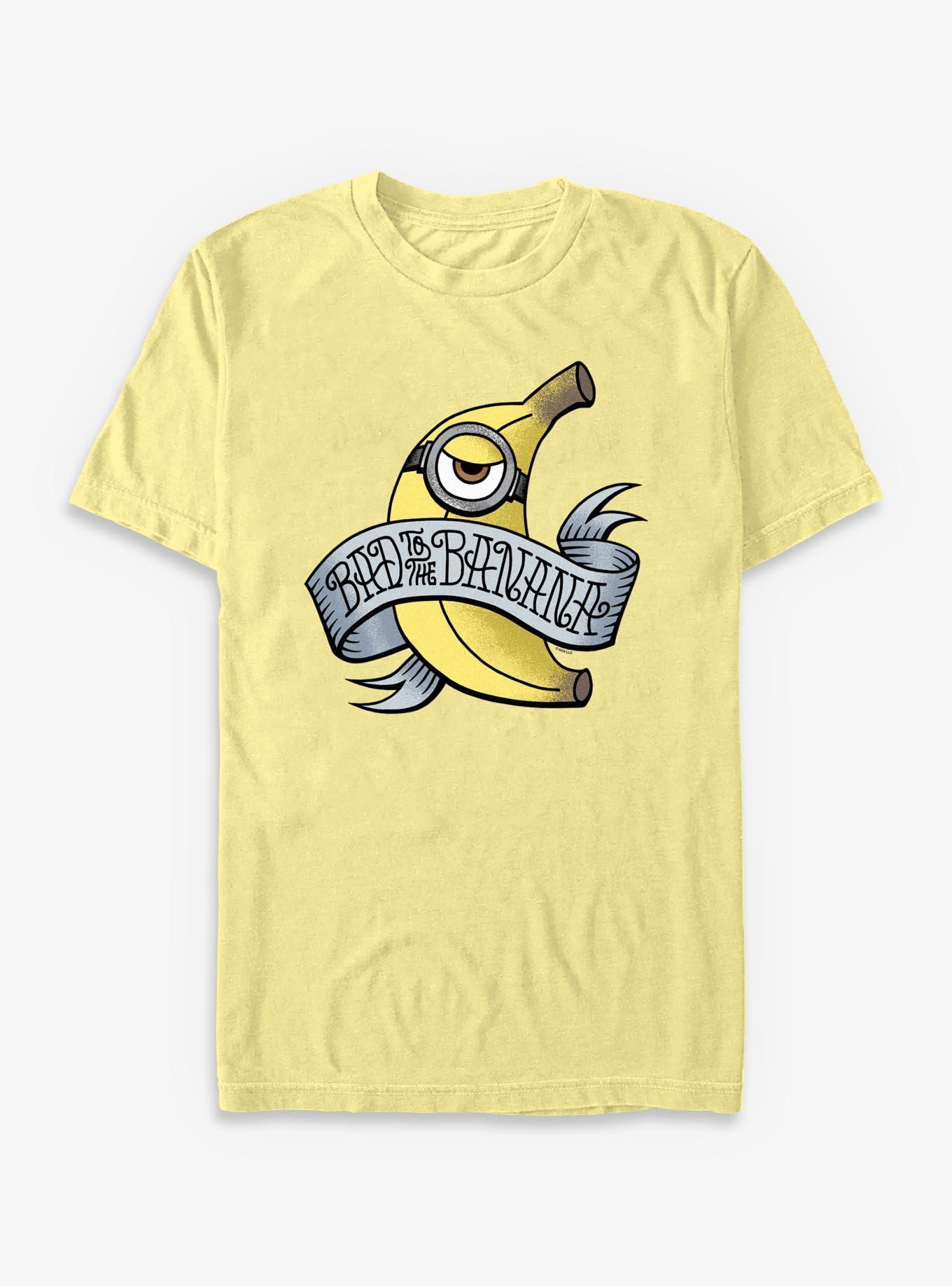 Minions Bad To The Banana Tattoo Garment Dye T-Shirt, , hi-res