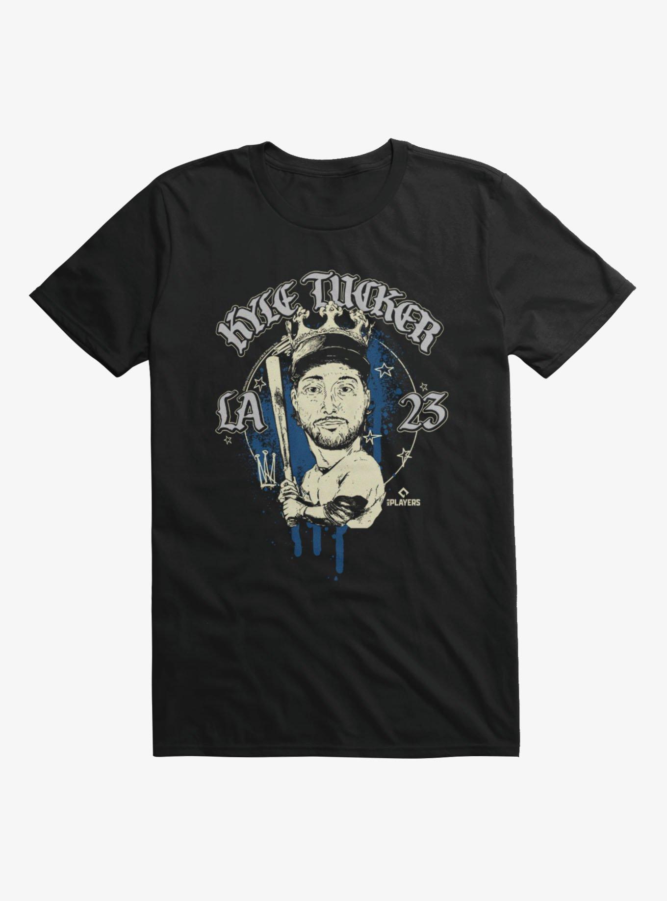 MLB Los Angeles Dodgers Kyle Tucker Caricature Paint T-Shirt Hot Topic Exclusive, , hi-res