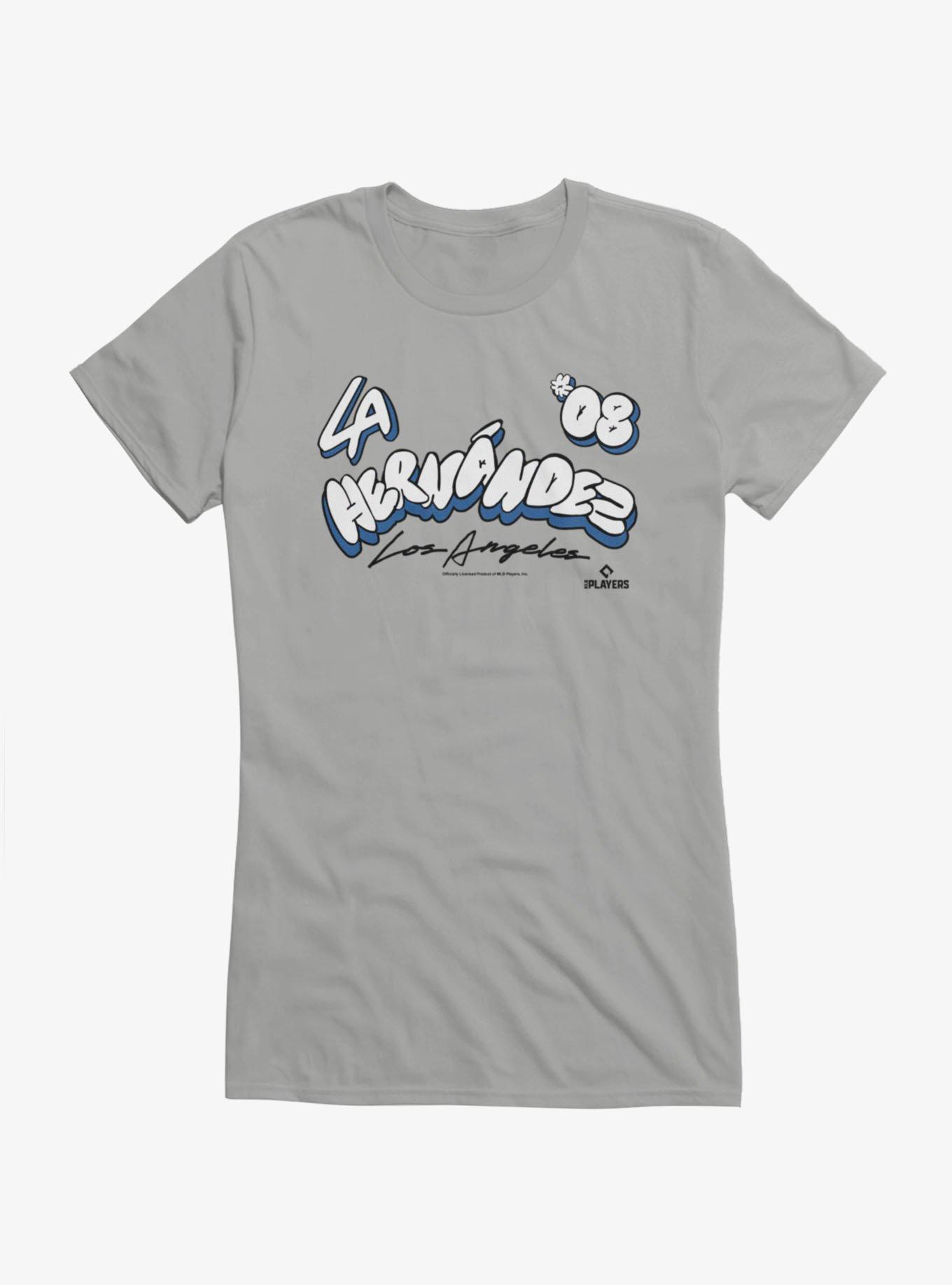 MLB Los Angeles Dodgers Hernandez Bubble Letter Arch Girls T-Shirt Hot Topic Exclusive, , hi-res