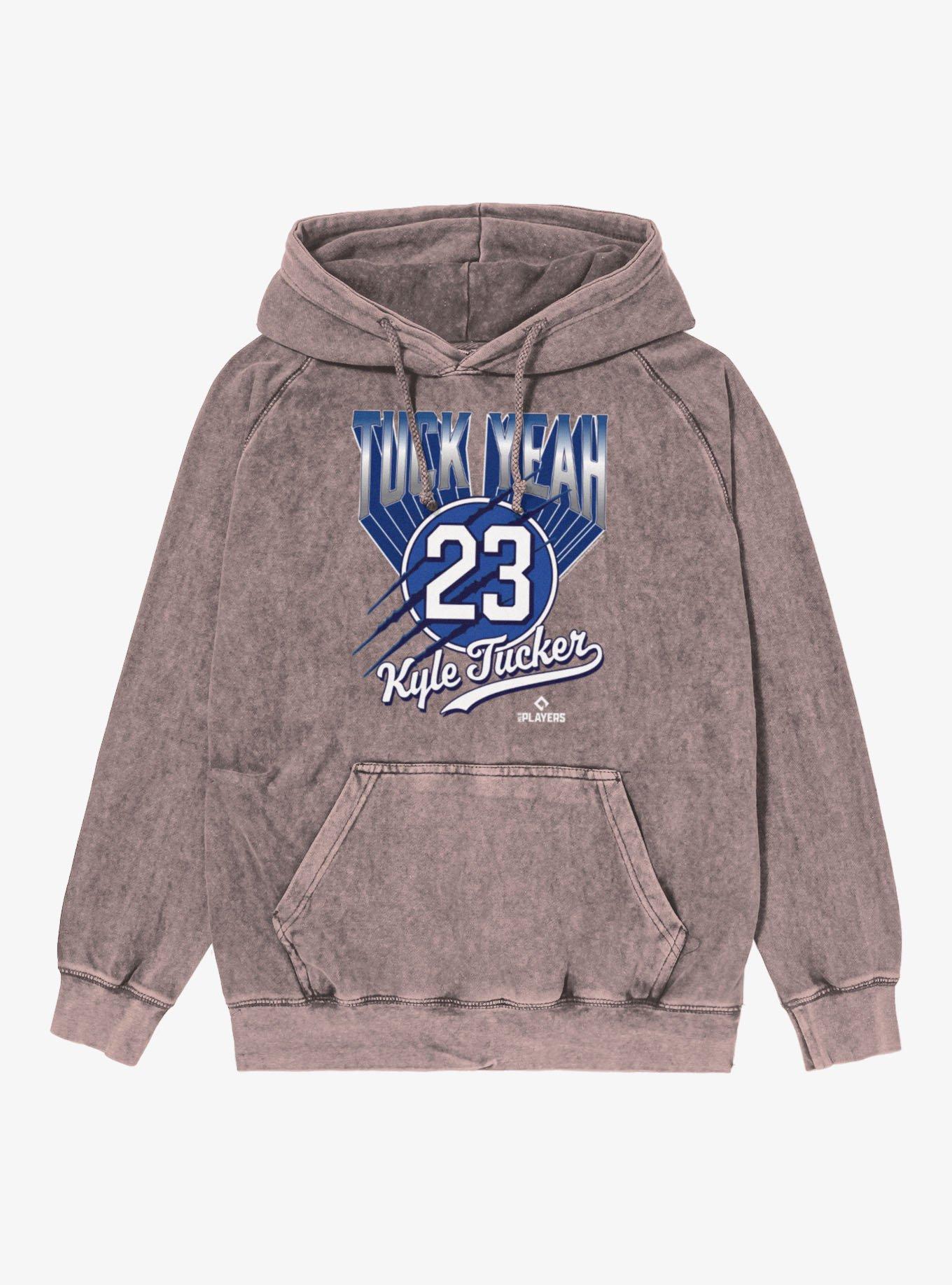 MLB Los Angeles Dodgers Kyle Tucker Tuck Yeah 23 Scratch Mineral Wash Hoodie Hot Topic Exclusive, , hi-res