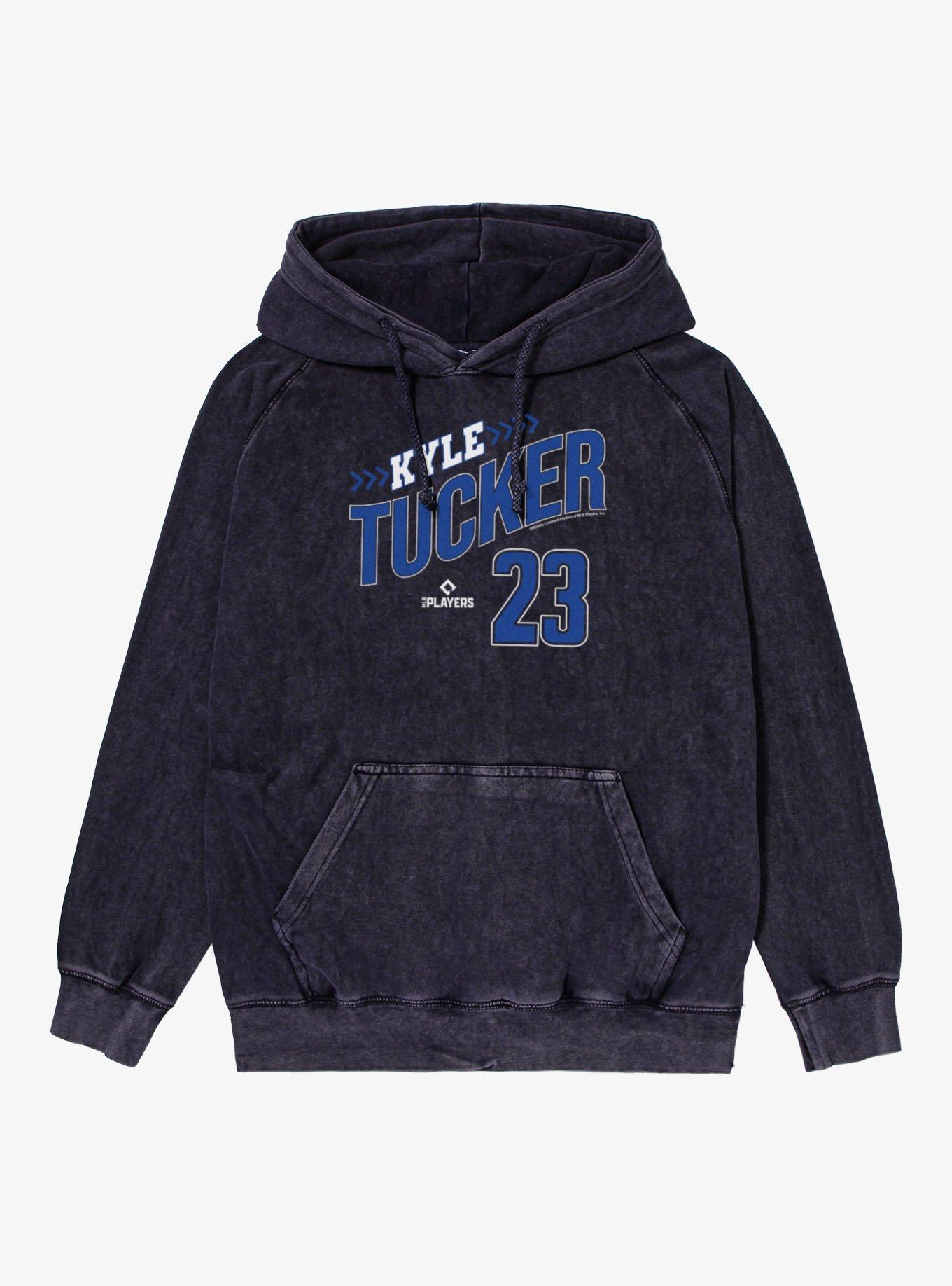 MLB Los Angeles Dodgers Kyle Tucker Swoop Arrows Mineral Wash Hoodie Hot Topic Exclusive, , hi-res