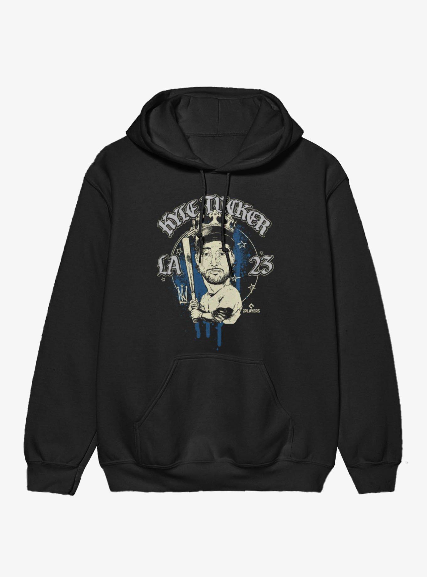 MLB Los Angeles Dodgers Kyle Tucker Caricature Paint Hoodie Hot Topic Exclusive, , hi-res