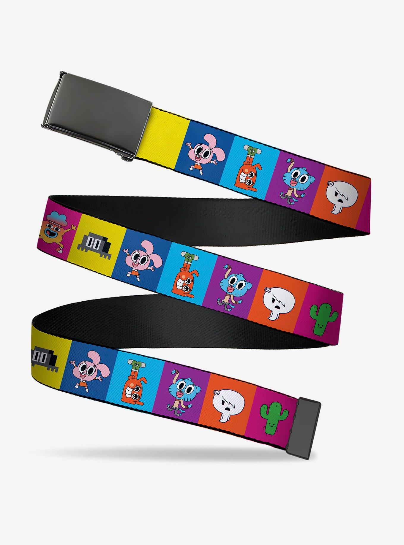 The Amazing World of Gumball Character Pose Blocks Multi Clamp Buckle Belt, , hi-res
