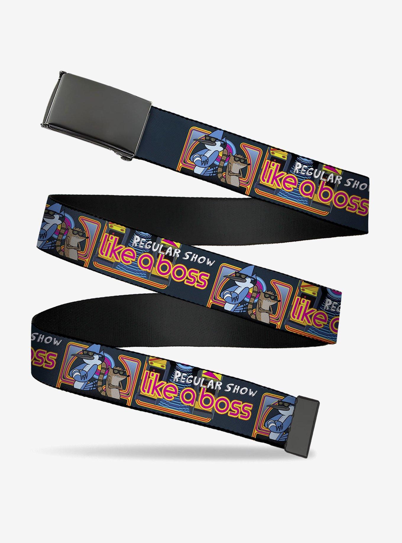 Regular Show Mordecai and Rigby Like A Boss Pose Multi Clamp Buckle Belt, , hi-res