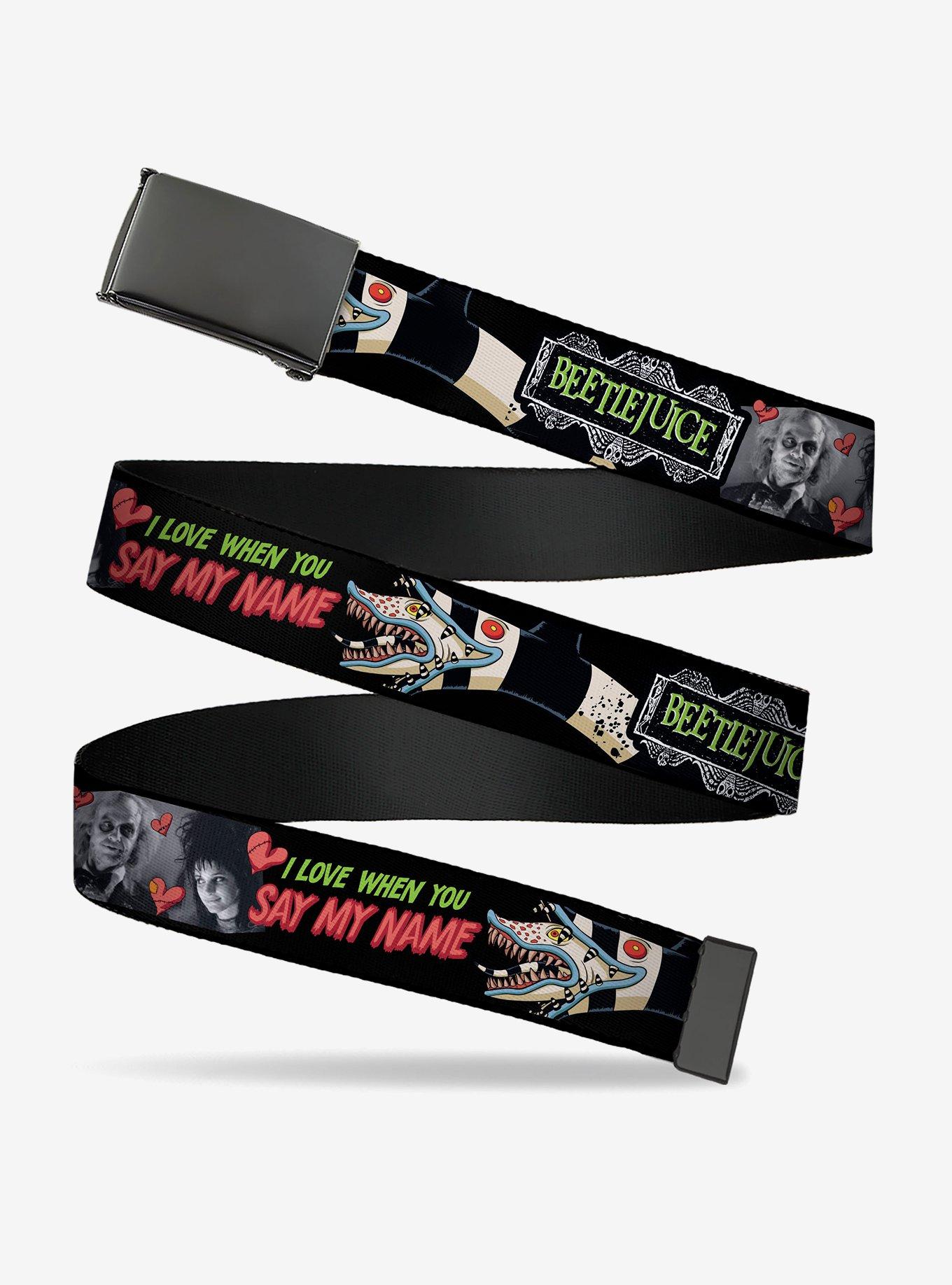 Beetlejuice I Love When You Say My Name and Sandworm Clamp Buckle Belt, , hi-res