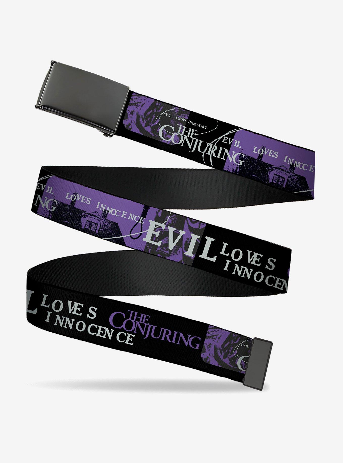 The Conjuring Evil Loves Innocence Clamp Buckle Belt, , hi-res