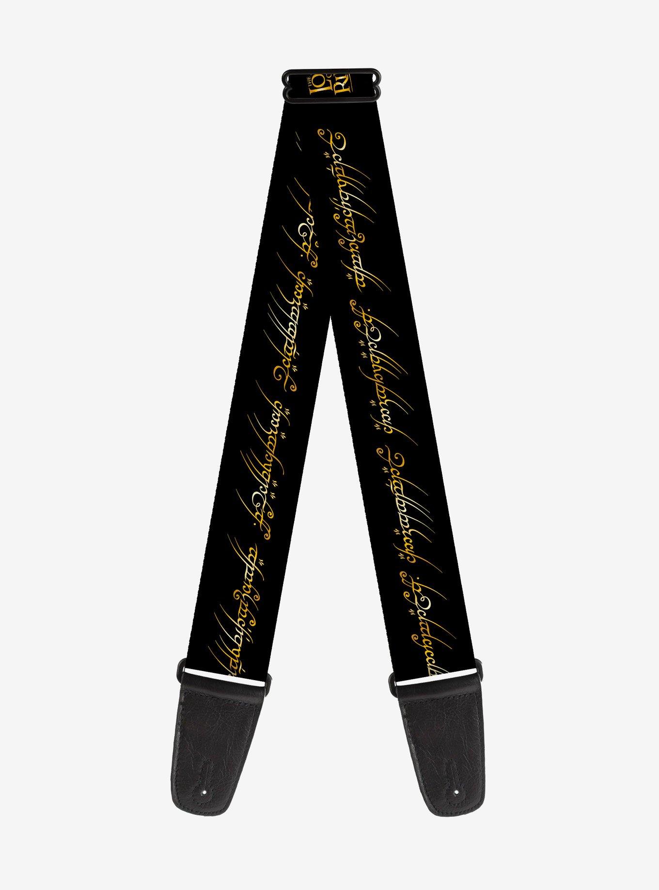 The Lord of the Rings One Ring Inscription Guitar Strap, , hi-res