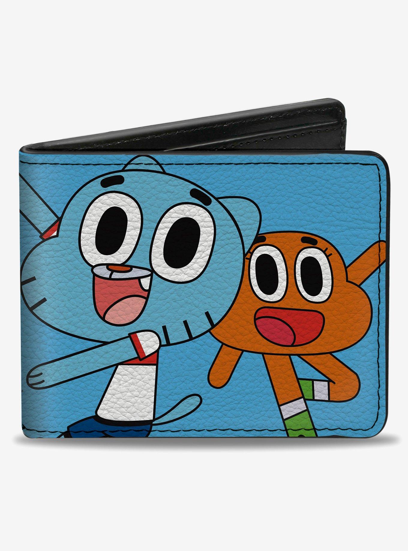 The Amazing World of Gumball Logo and Pose with Darwin Bifold Wallet, , hi-res