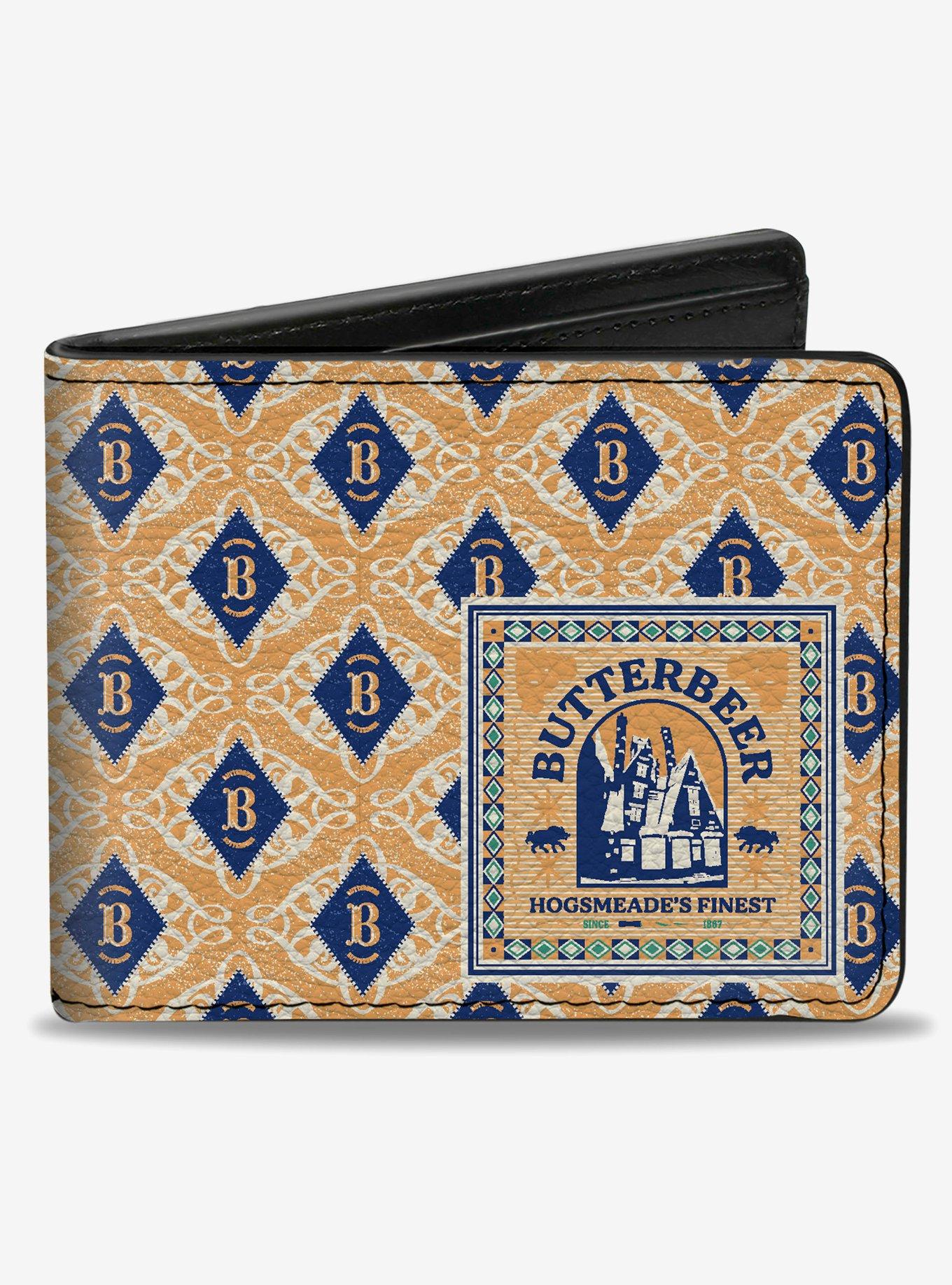 Harry Potter Butterbeer Diamonds Logo Blue Bifold Wallet, , hi-res