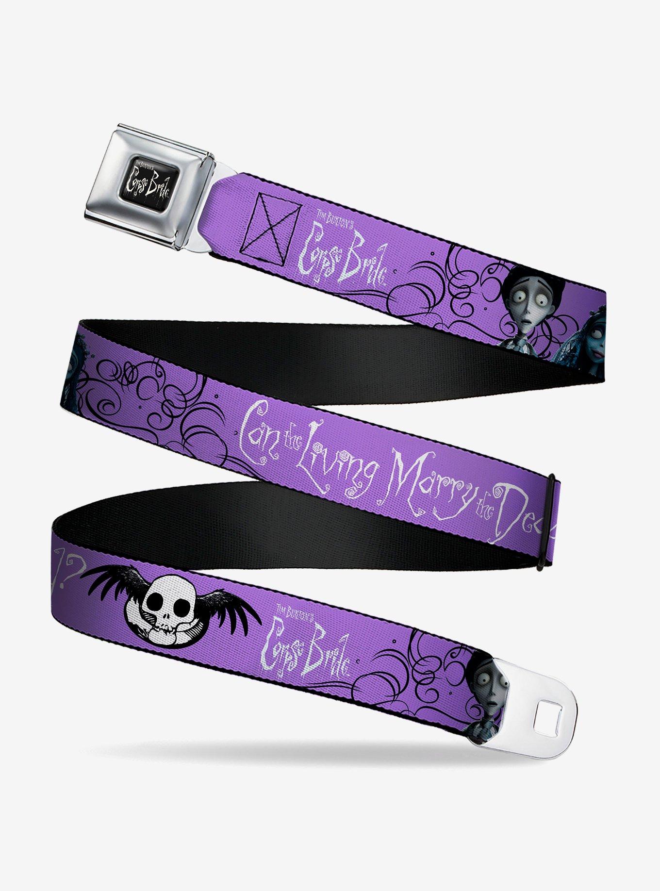 Corpse Bride Victor and Emily Living Marry the Dead Seatbelt Buckle Belt, , hi-res